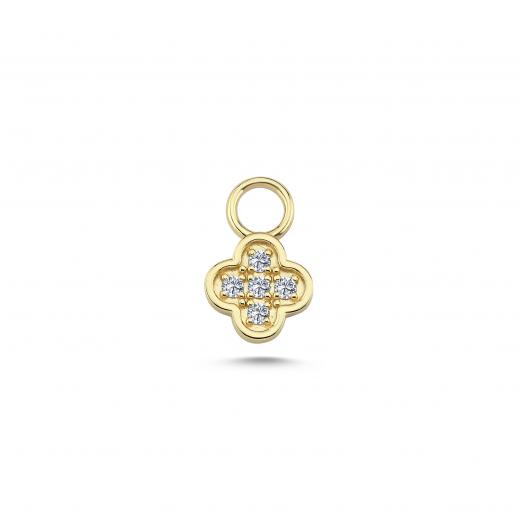 14k Gold Clover Charm
