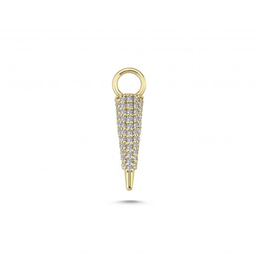 14k Gold Diamond Spike Charm