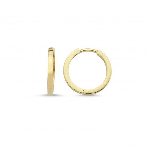 14k Solid Gold Hoop Earrings for Everyday