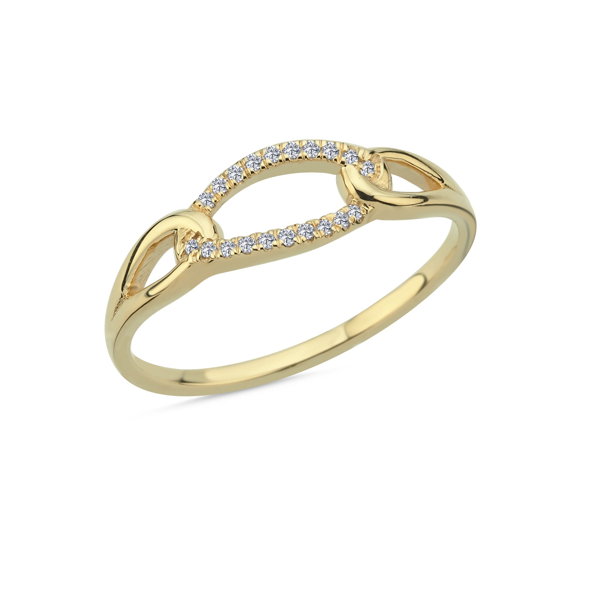 14k Gold Diamond Stacking Ring