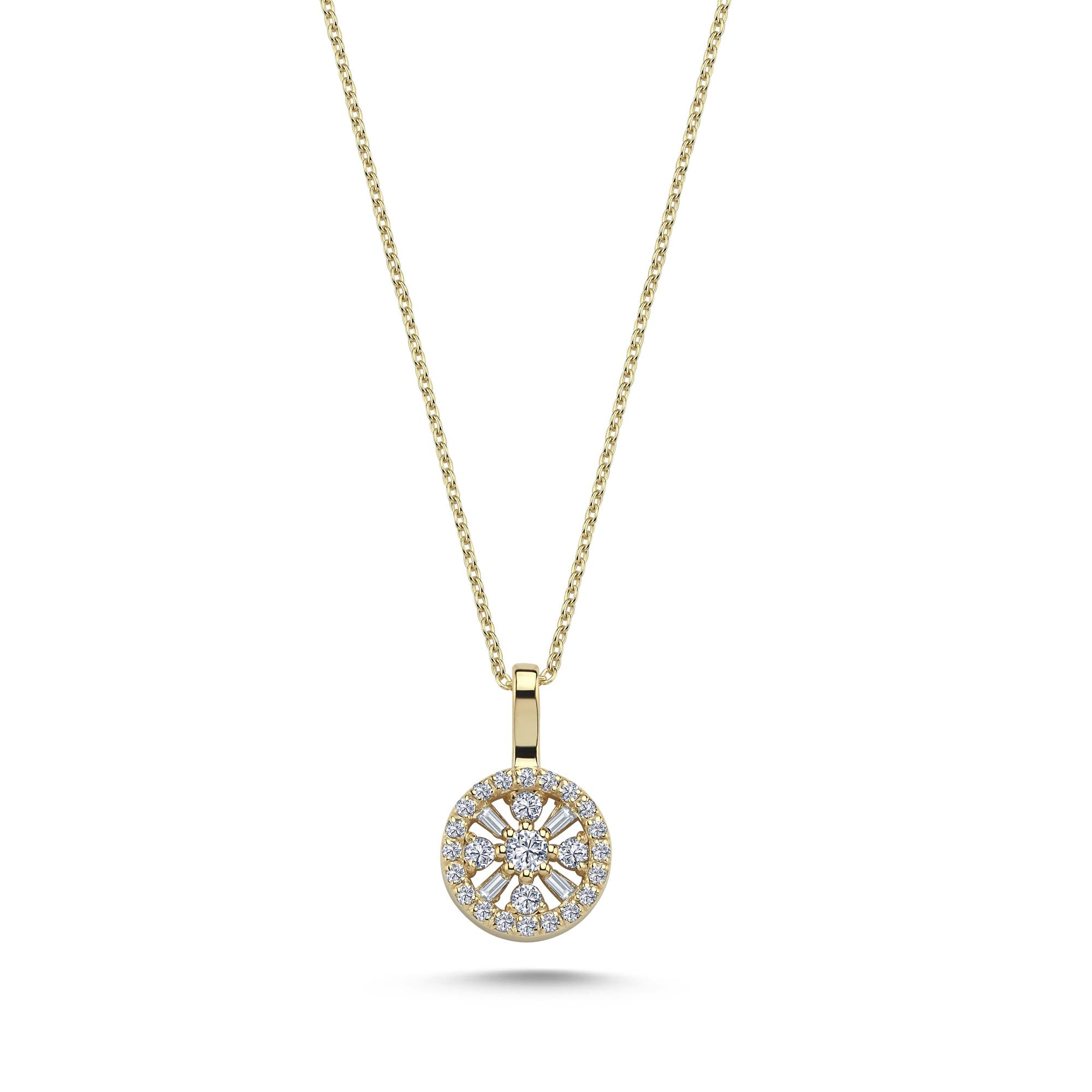 14k Real Gold Diamond Necklace