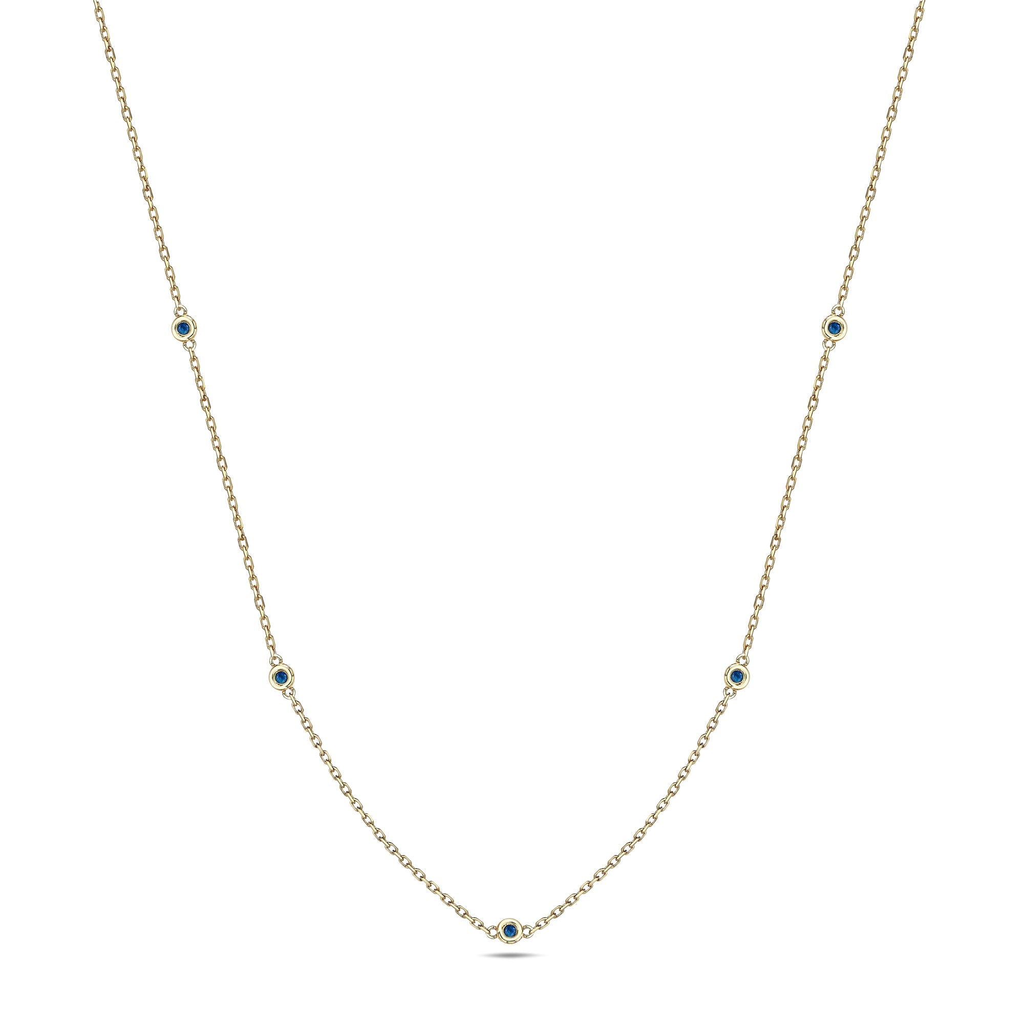 14k Sapphire Chain Necklace
