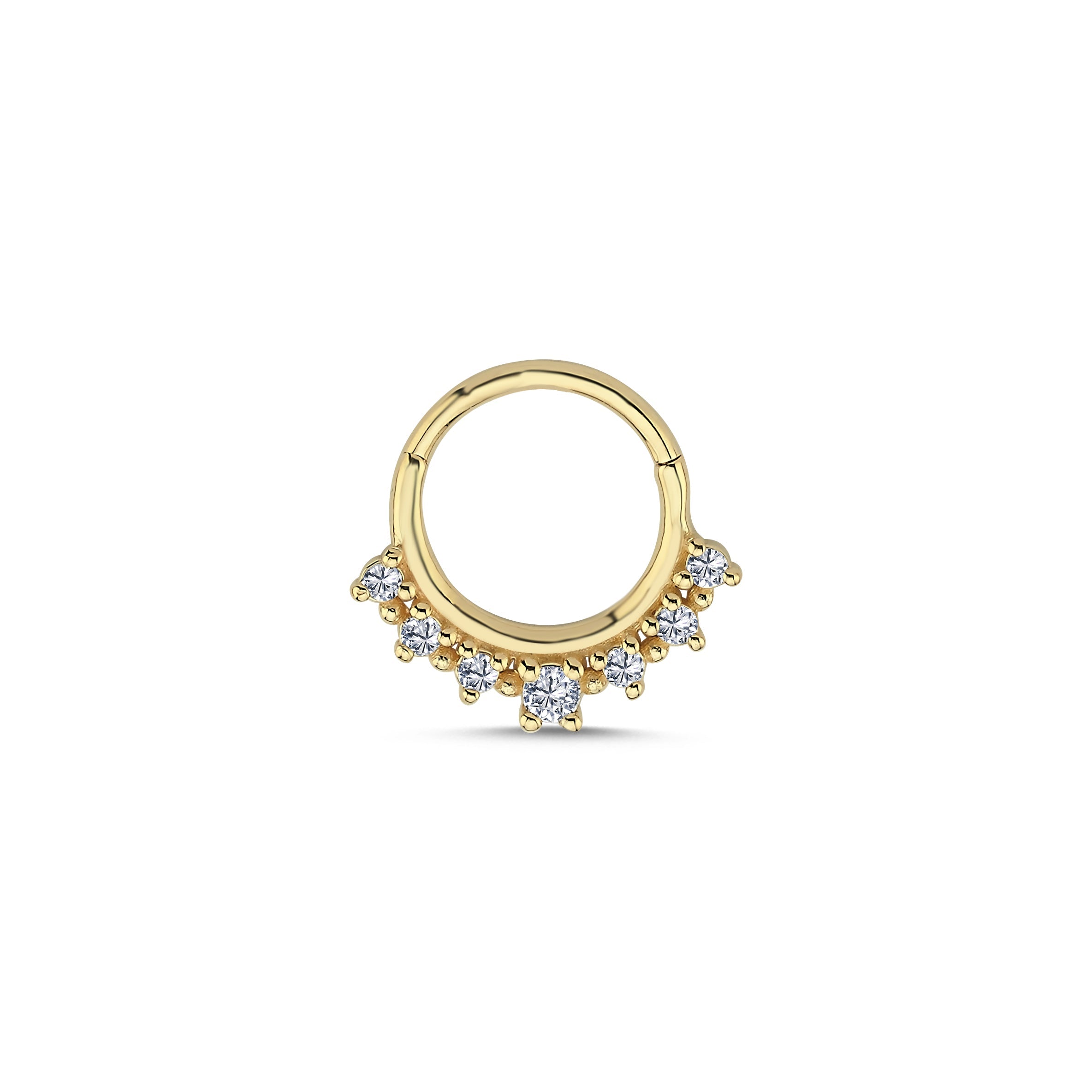 14k Solid Gold Helix Earring with Diamond