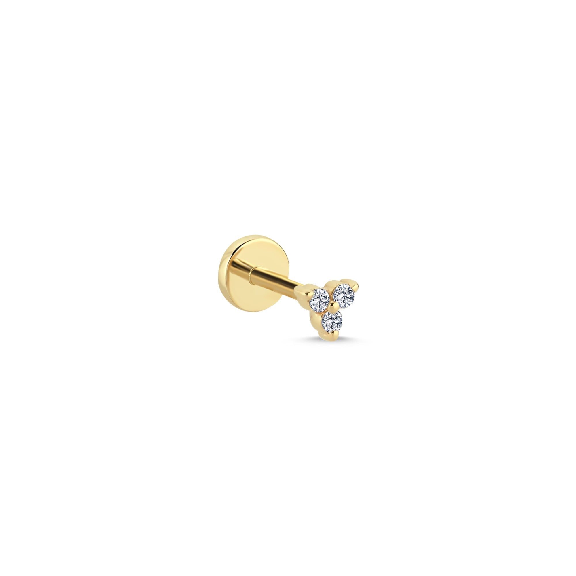 3 Diamond Tragus Earring