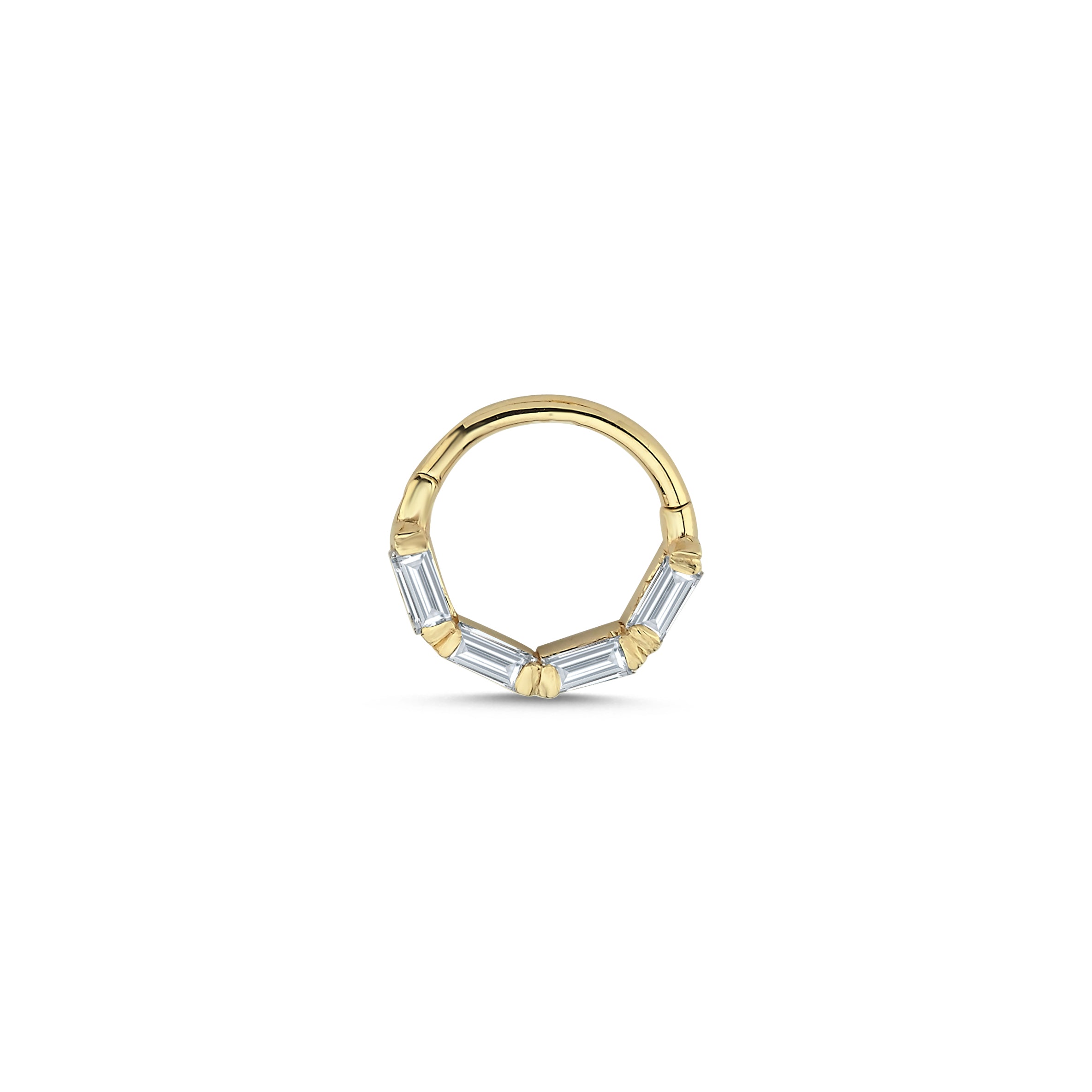 Baguette Diamond Helix Earring