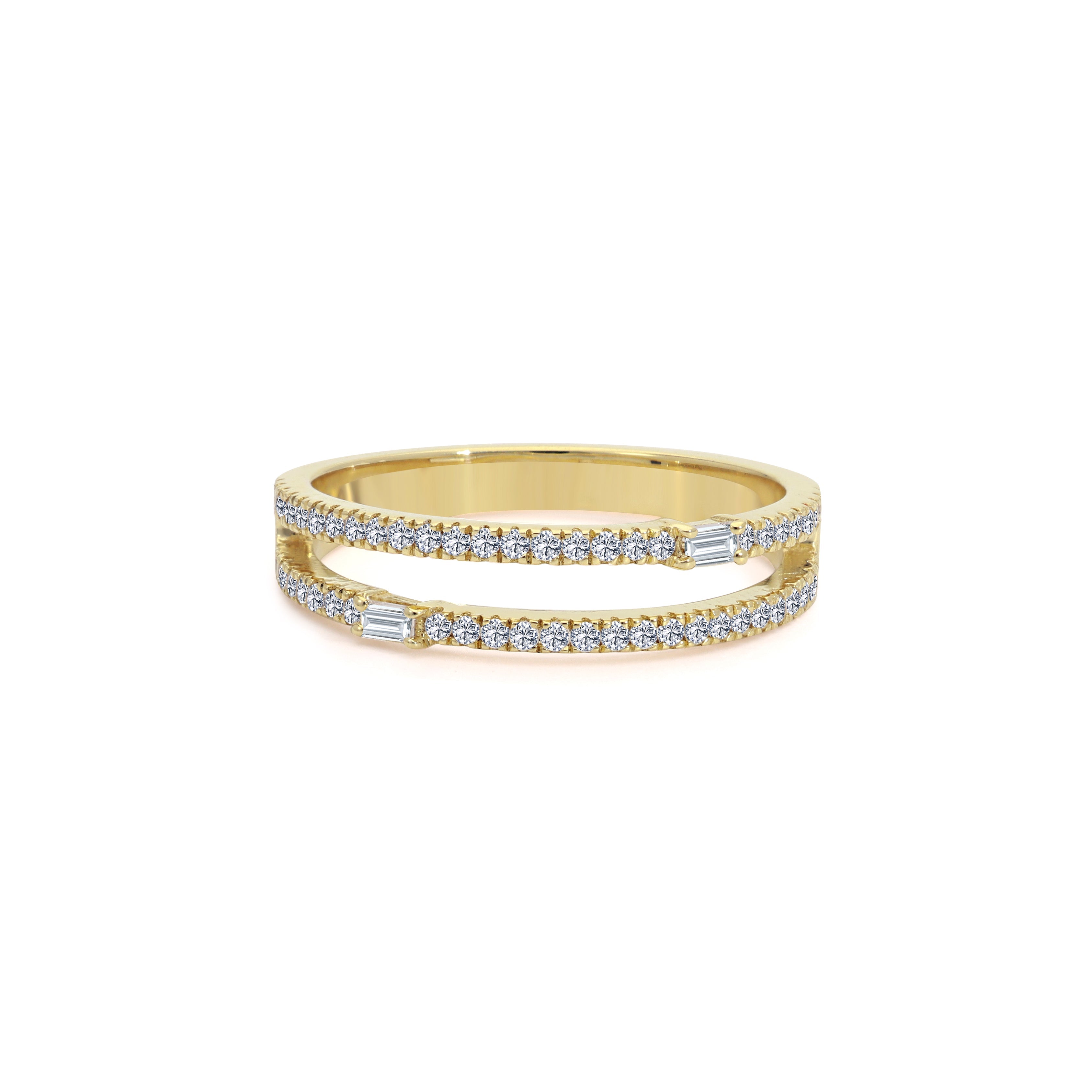Baguette Diamond Open Ring