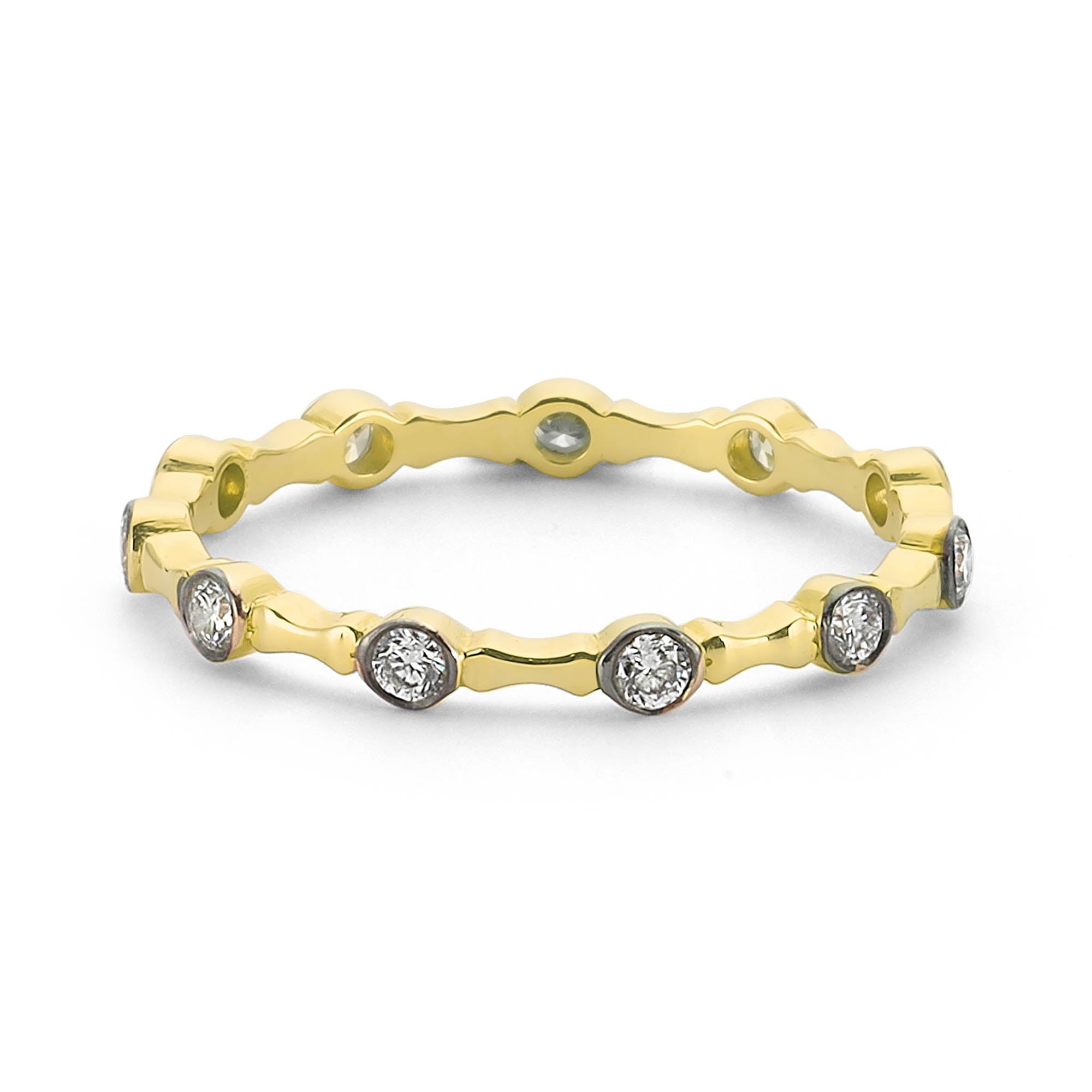 Bezel Set Segment Diamond Eternity Ring