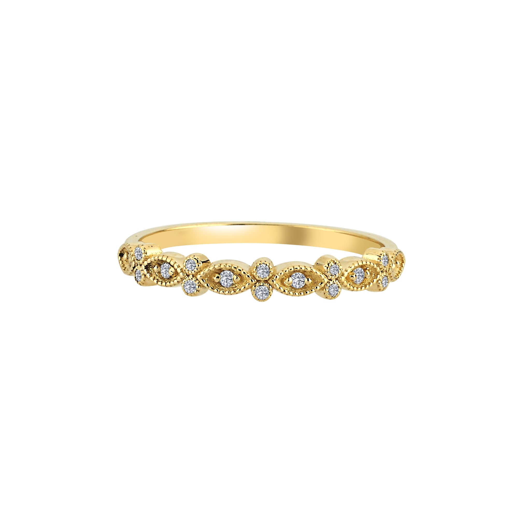 Bezel Setting Diamond Stacking Ring