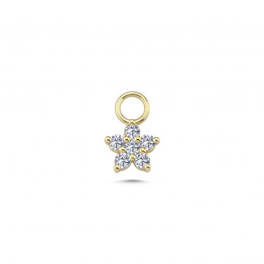 Dainty Clover Charm with Diamond