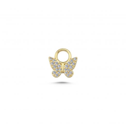 Dainty Diamond Butterfly Charm