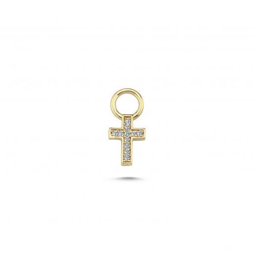 Dainty Diamond Cross Charm