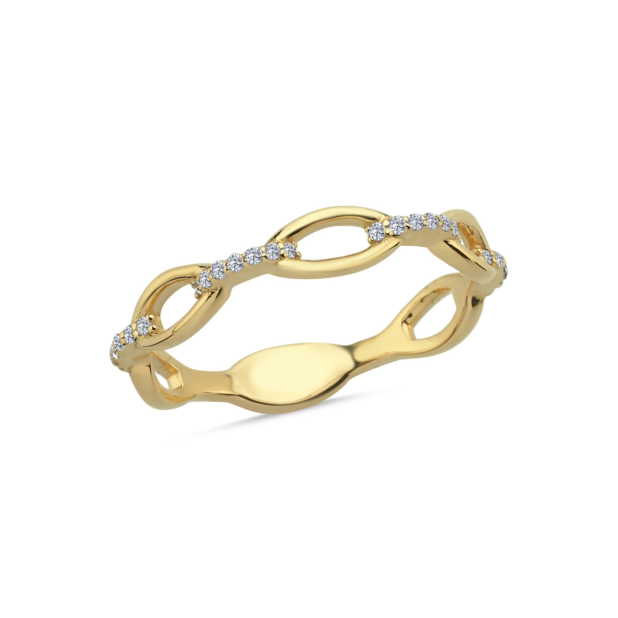 Dainty Eternity Ring with Diamond