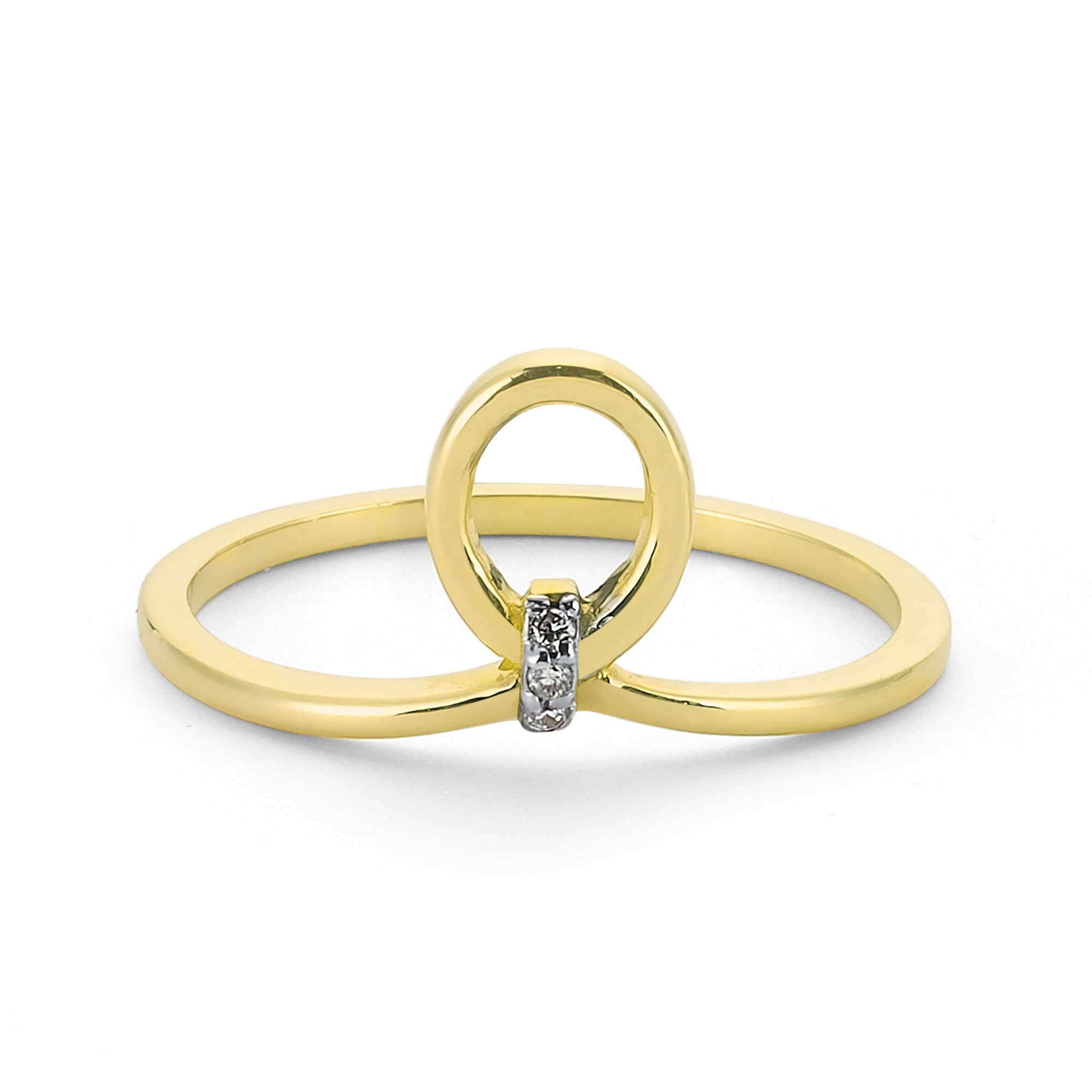 Dainty Knot Ring with Real Diamond