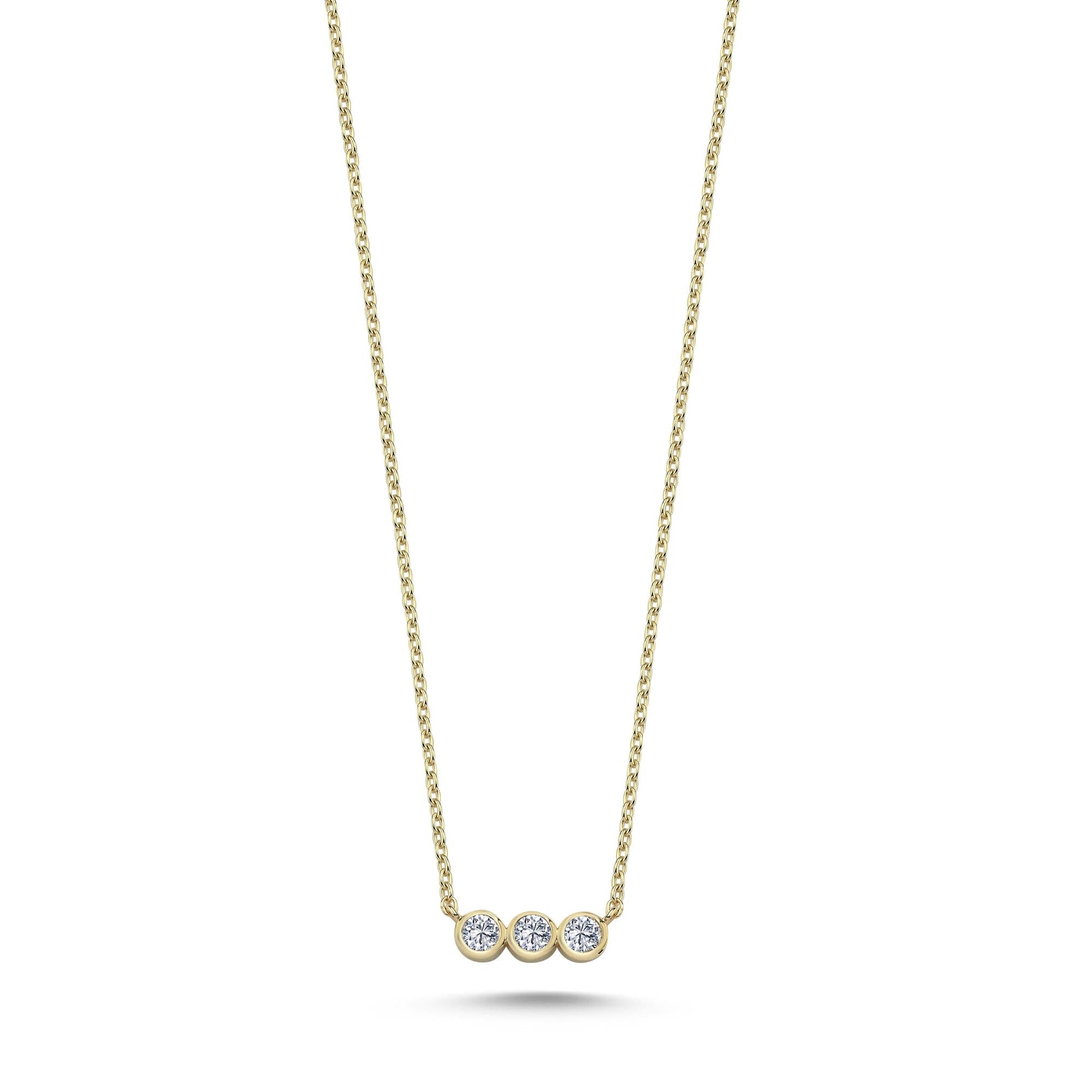 Delicate Bezel Diamond Necklace