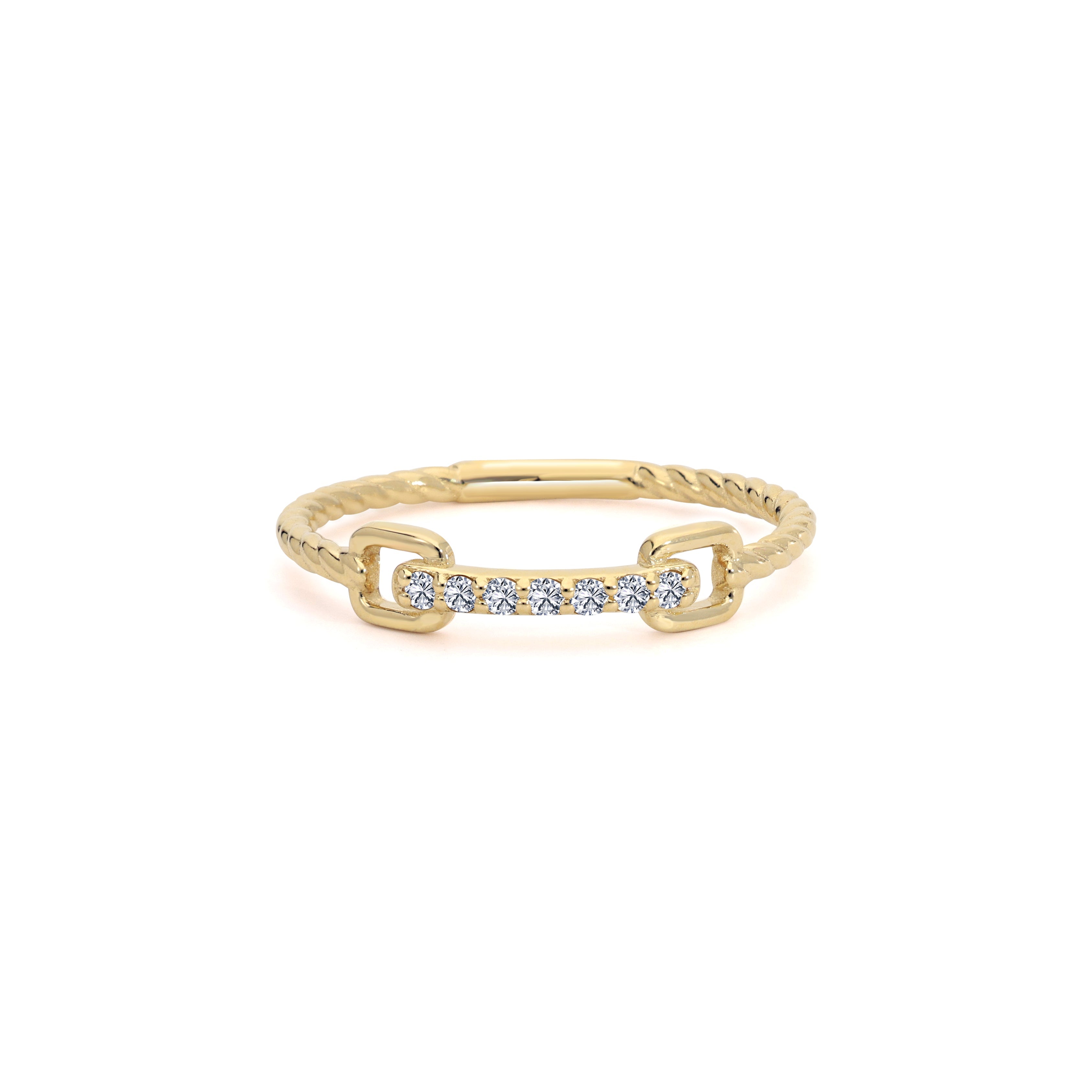 Delicate Linked Diamond Ring