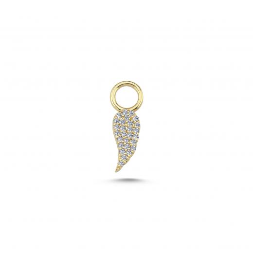 Diamond Angel Wing Charm
