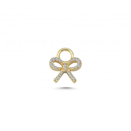 Diamond Bowtie Charm in 14k Gold