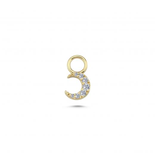 Diamond Crescent Moon Charm