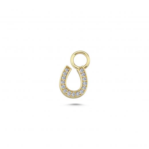 Diamond Horseshoe Charm