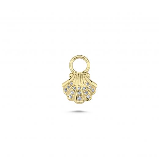 Diamond Sea Shell Charm