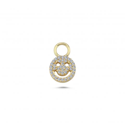 Diamond Smiling Face Charm