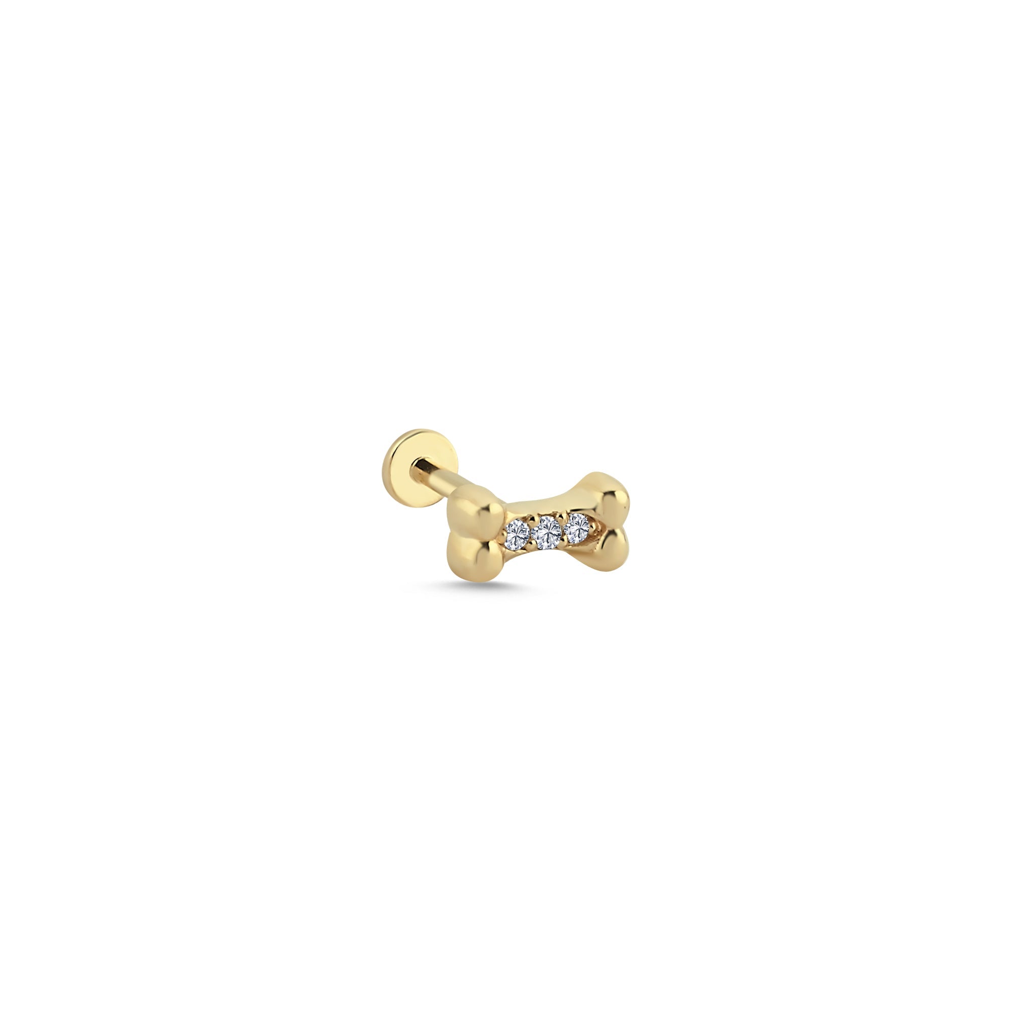 Diamond Bone Tragus Earring