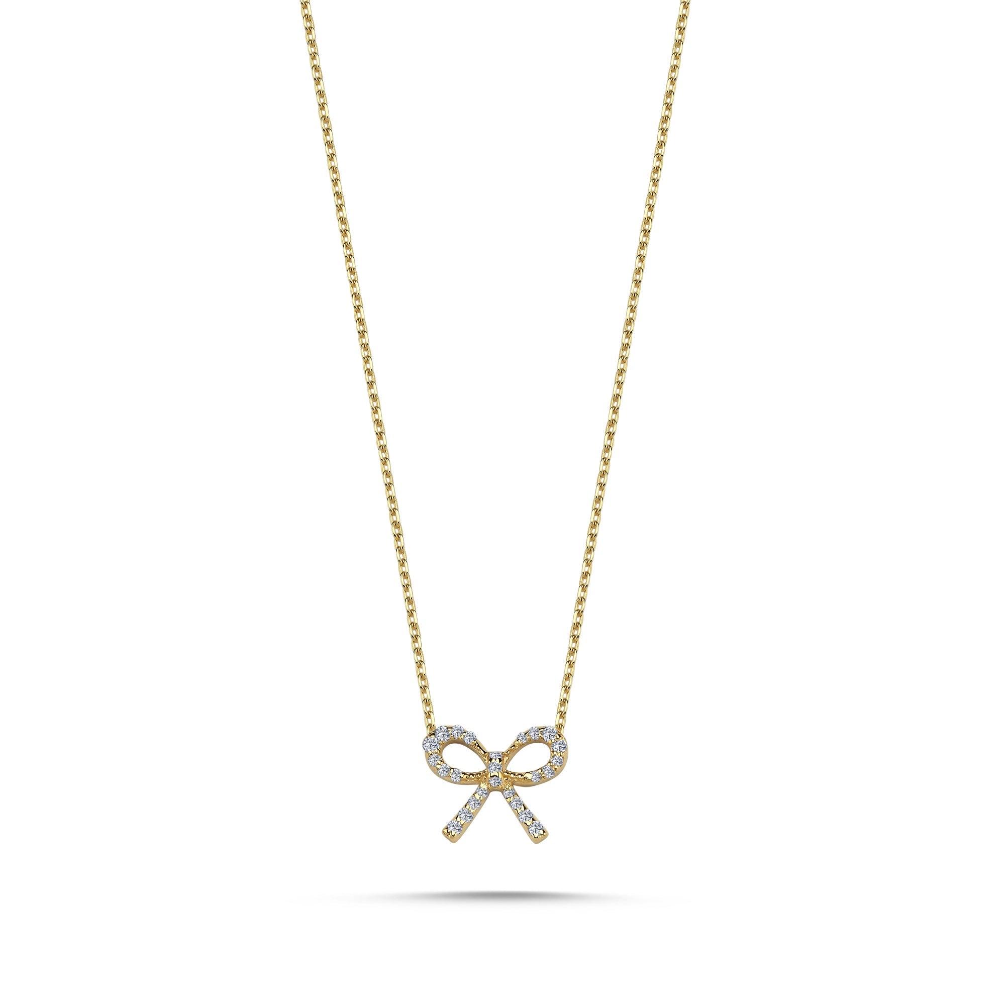 Diamond Bow Tie Necklace