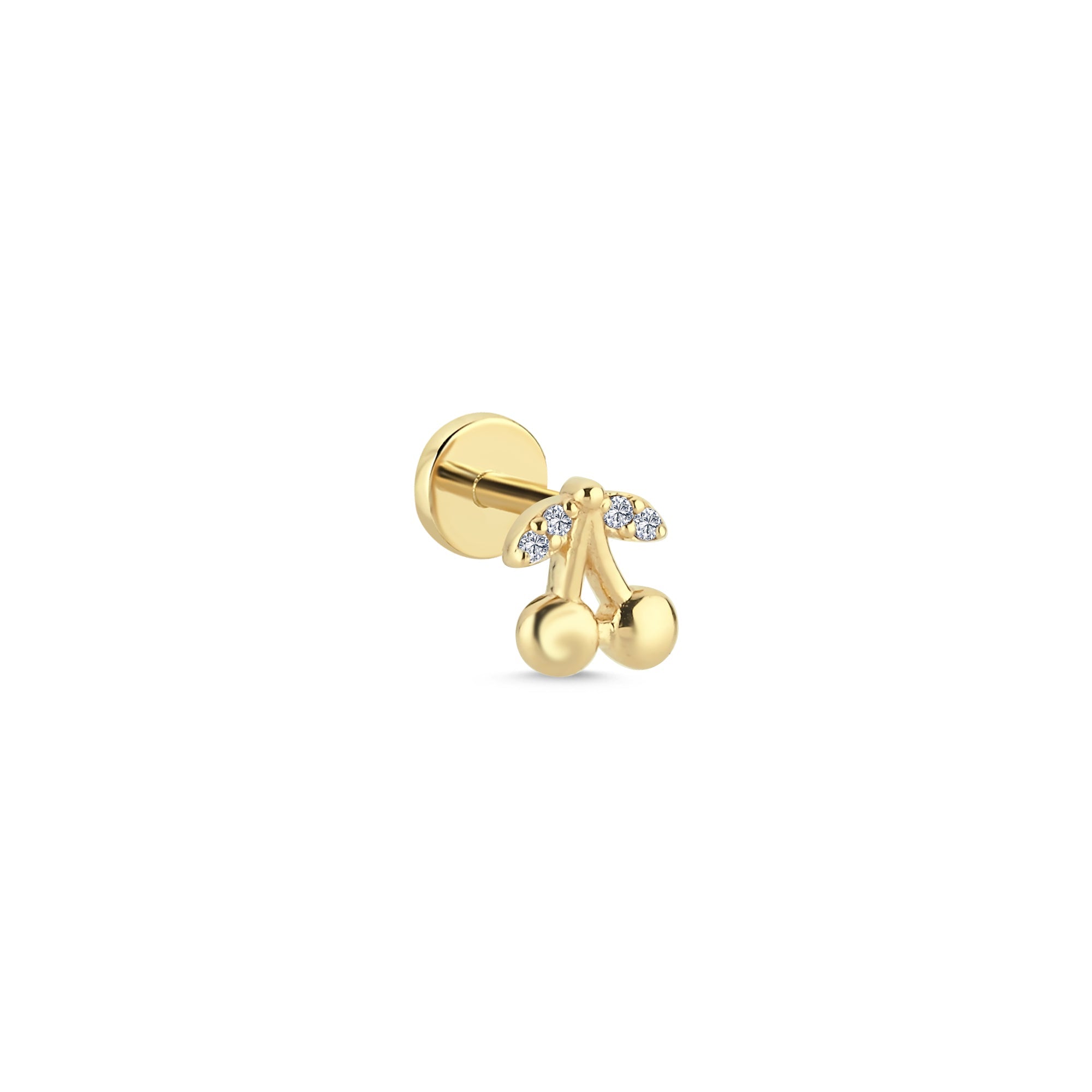 Diamond Cherry Tragus Earring