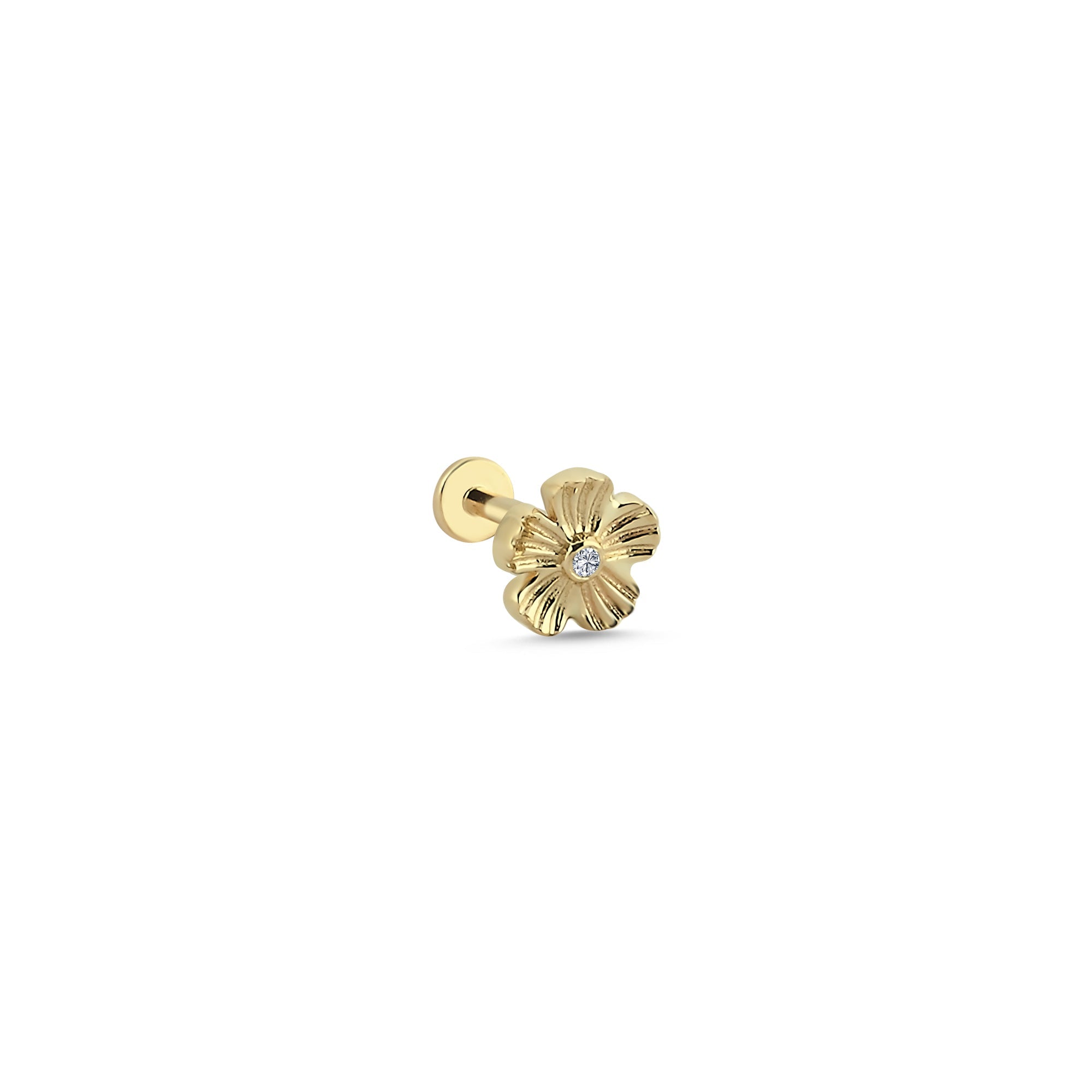 Diamond Clover Tragus Earring