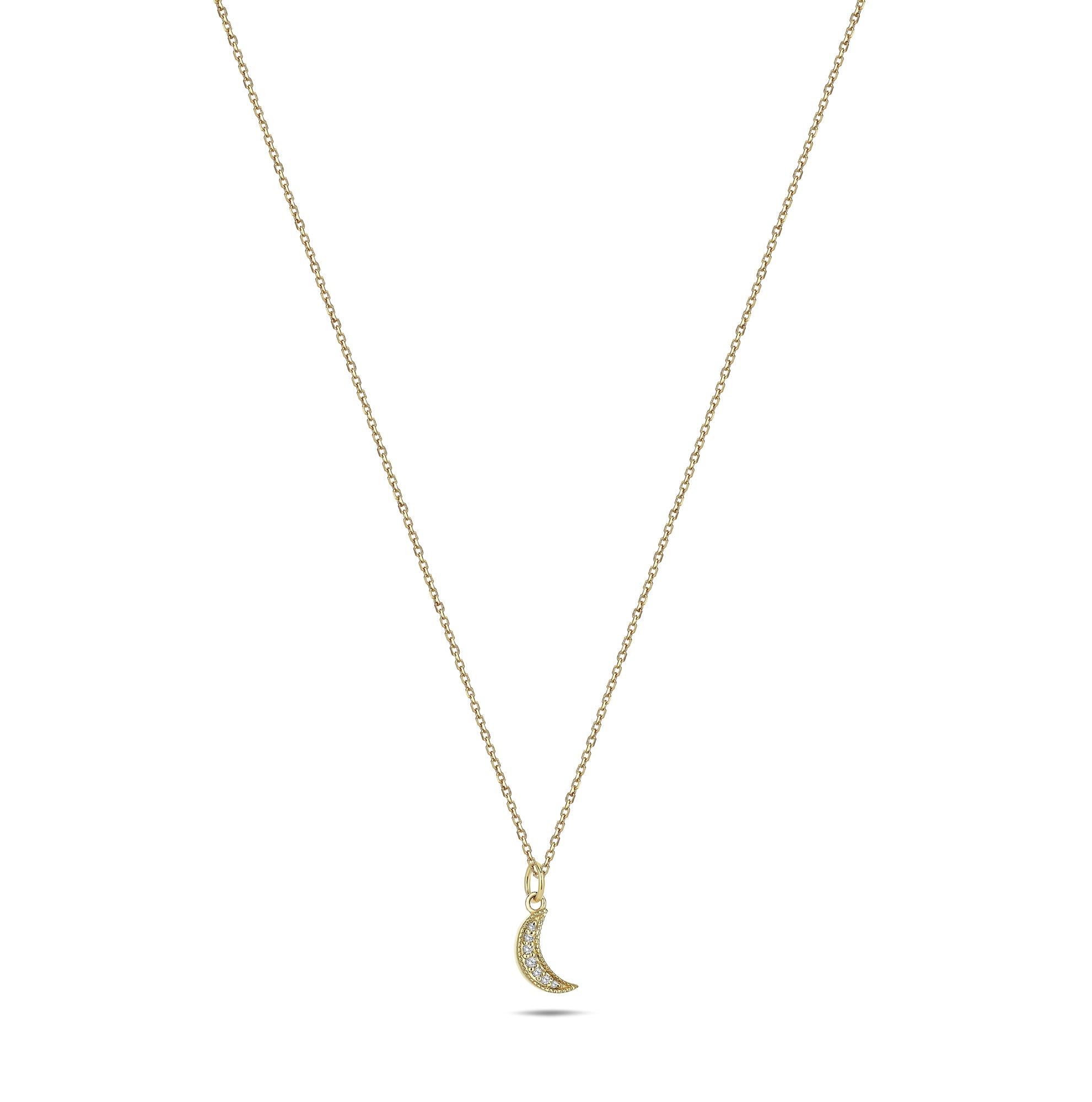 Diamond Crescent Moon Necklace