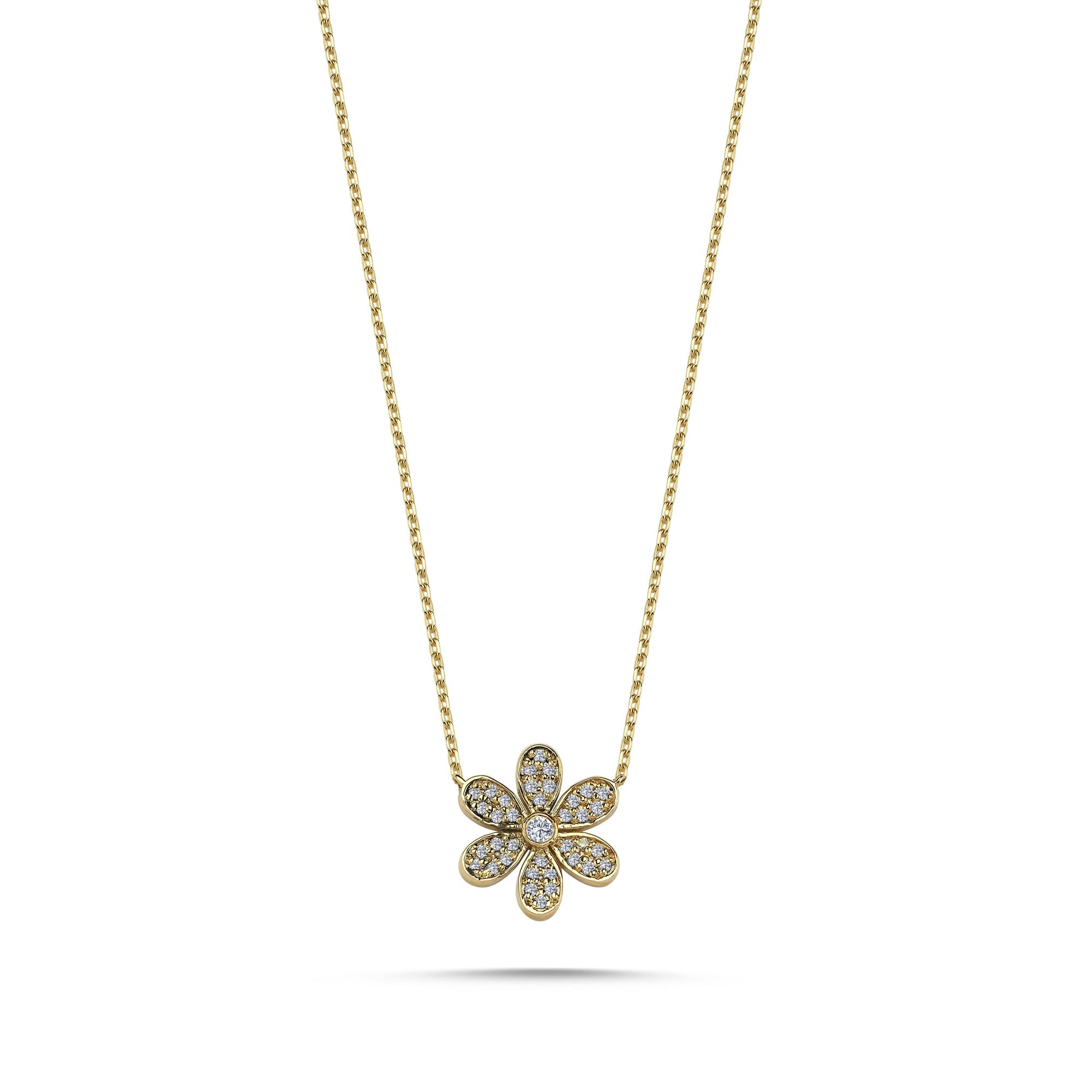 Diamond Daisy Necklace