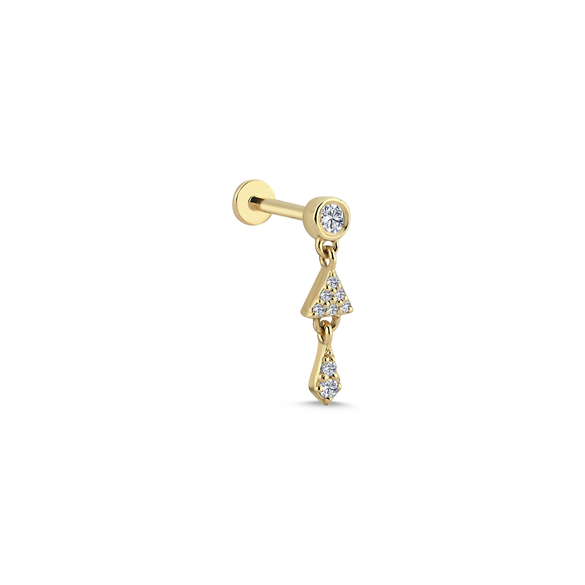 Diamond Dangle Tragus Earring