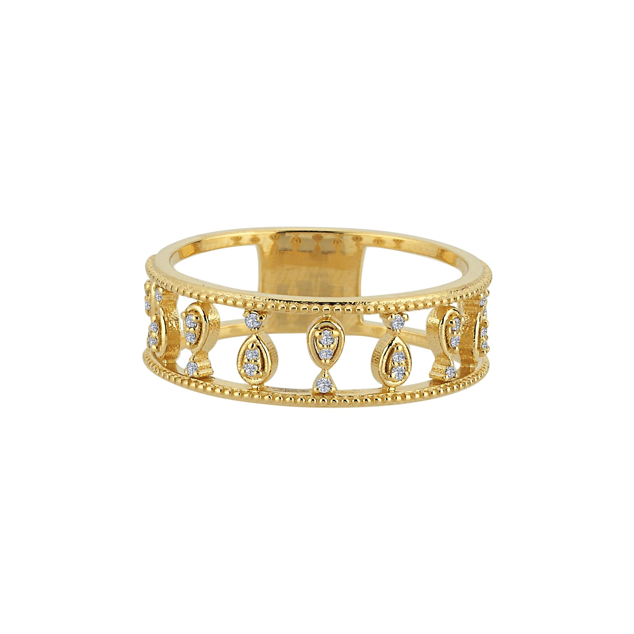 Diamond Double Row Band Ring