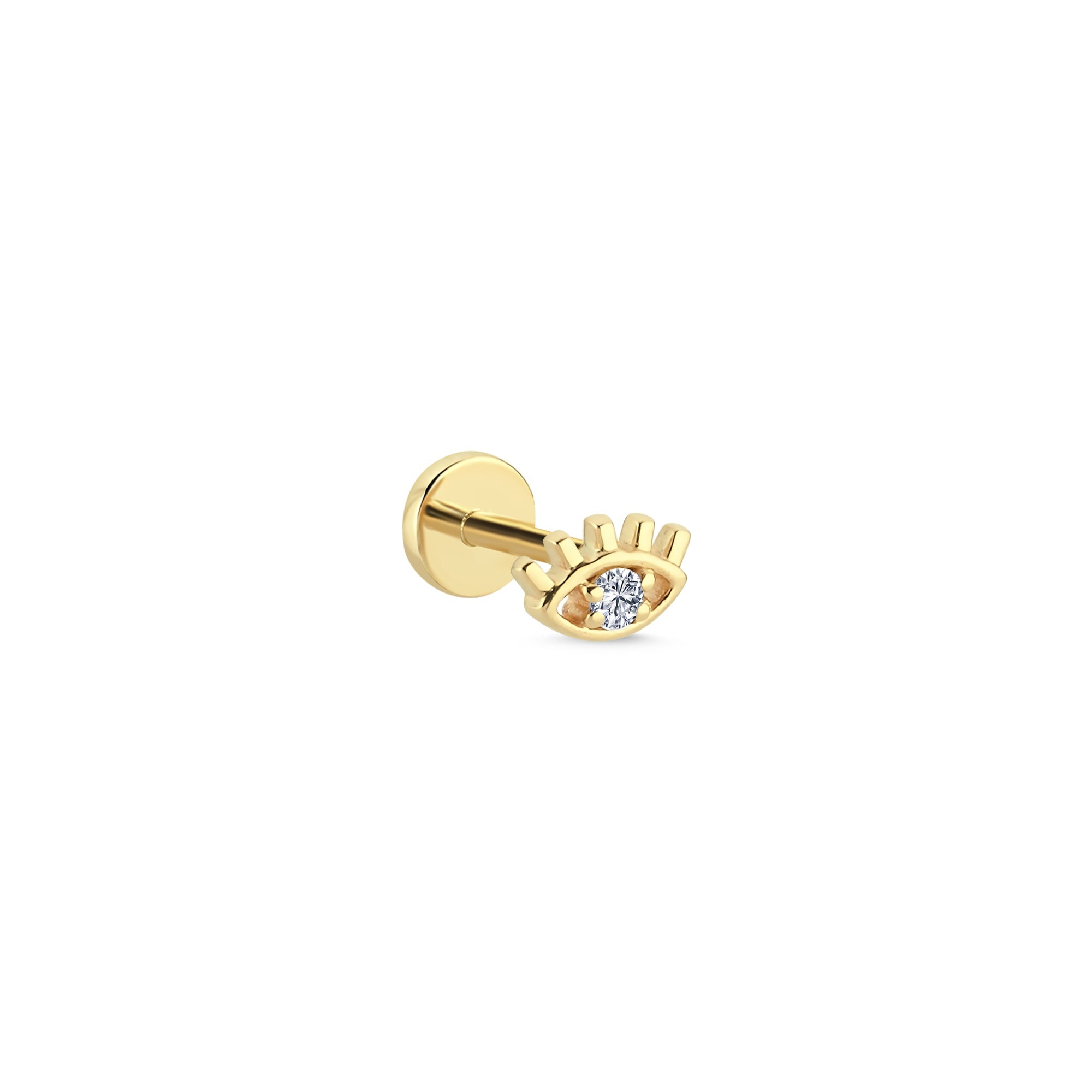 Diamond Evil Eye Tragus Earring