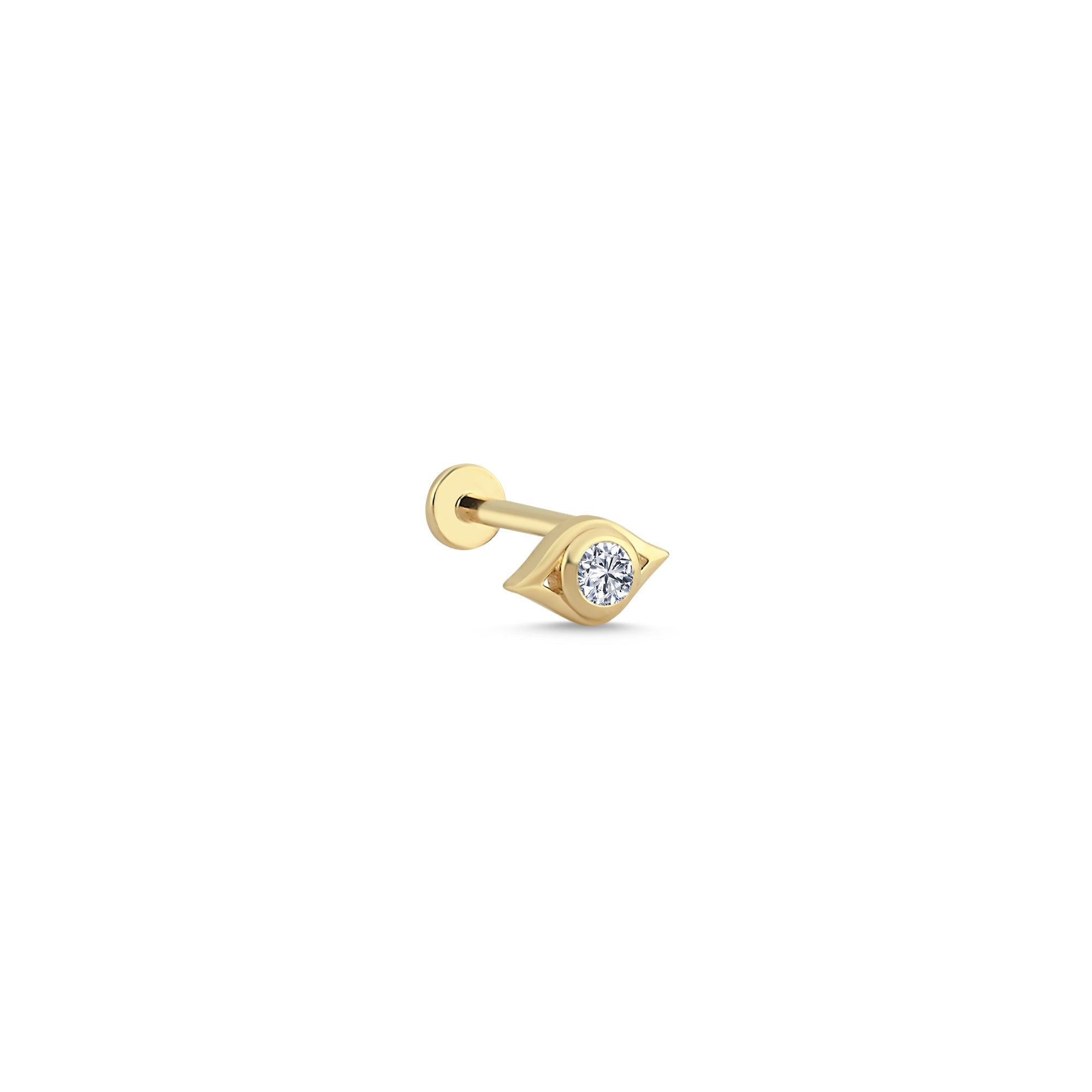 Diamond Evil Eye Tragus Earring