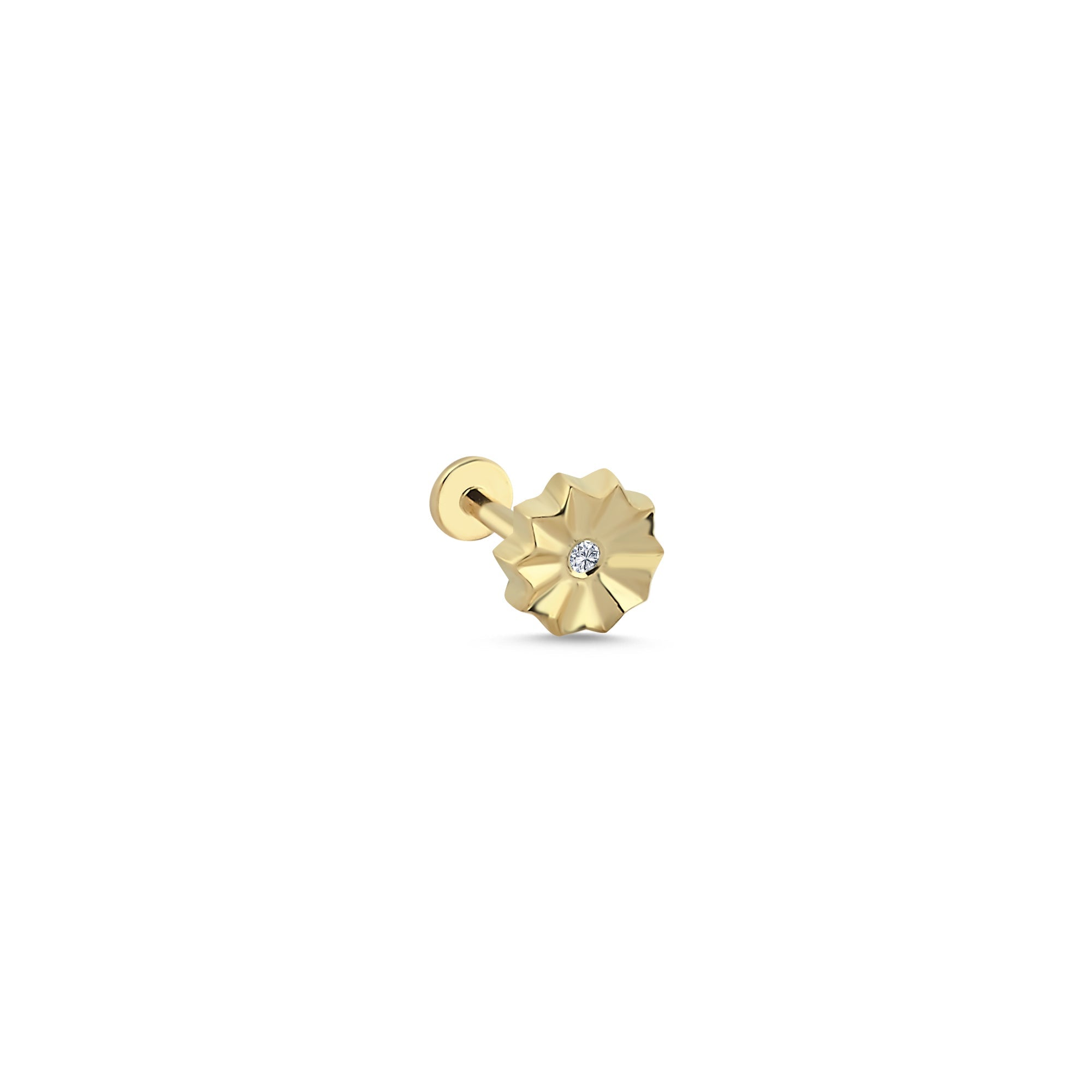 Diamond Faceted Tragus Earring