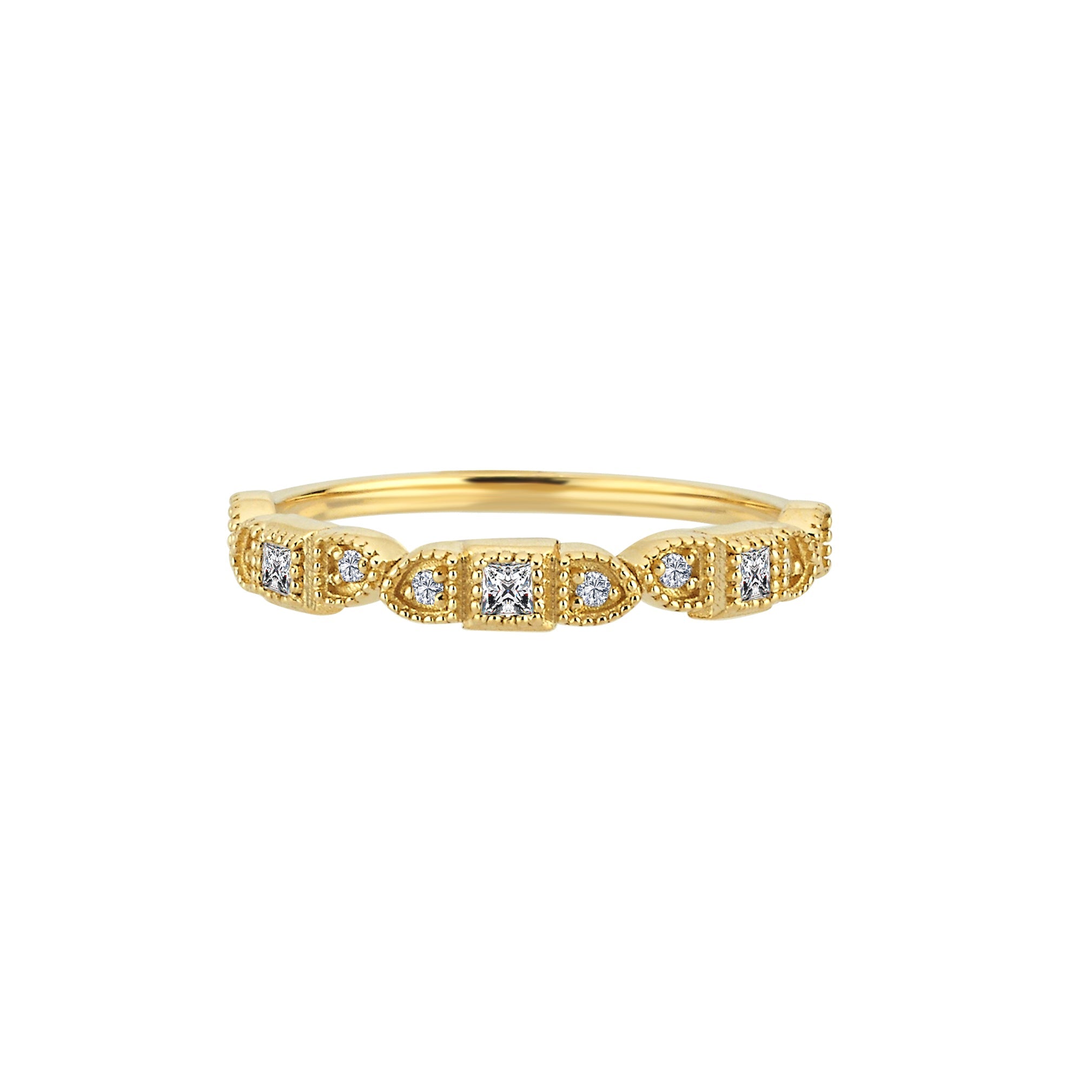 Diamond Geometric Stacking Ring