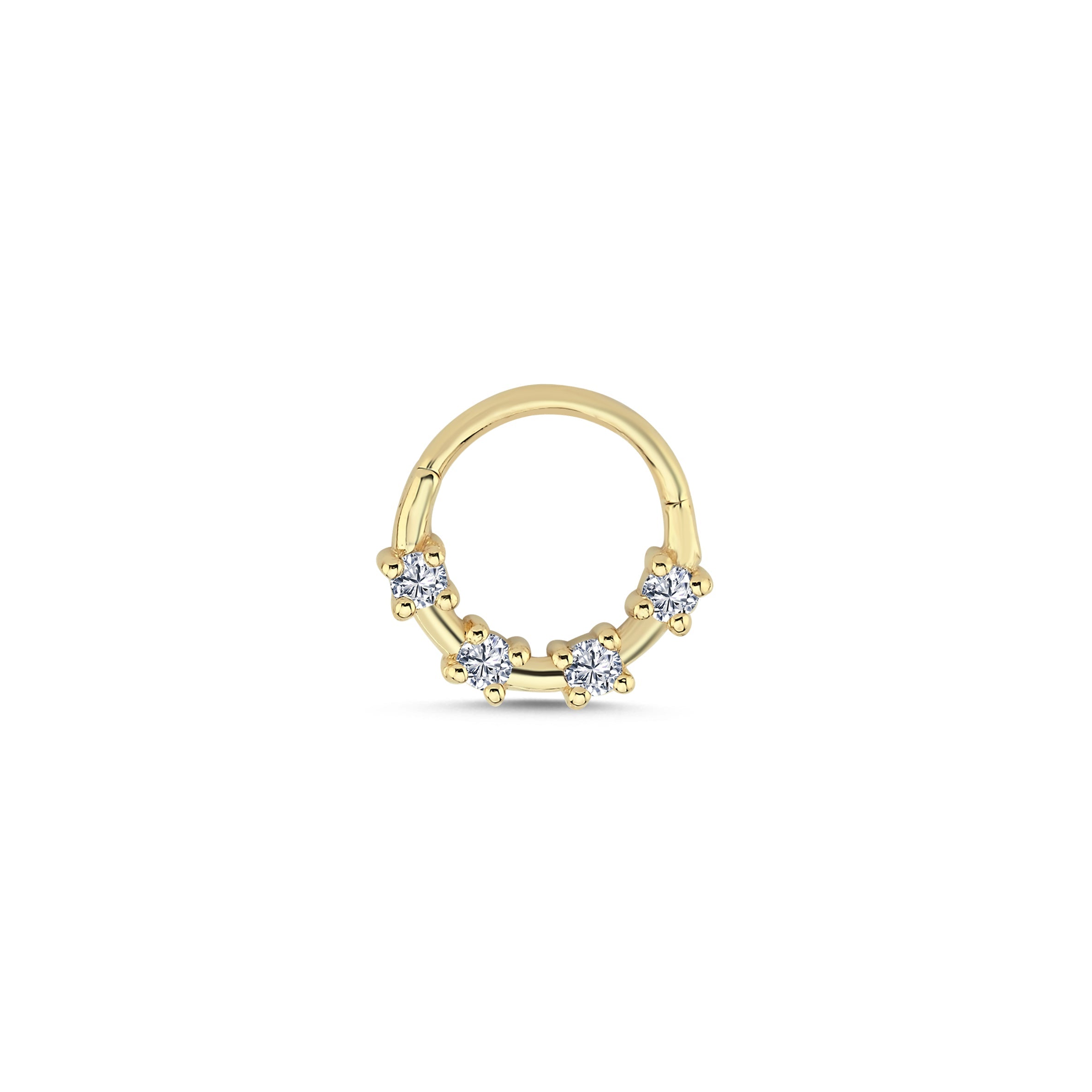 Diamond Helix Earring in Real Gold
