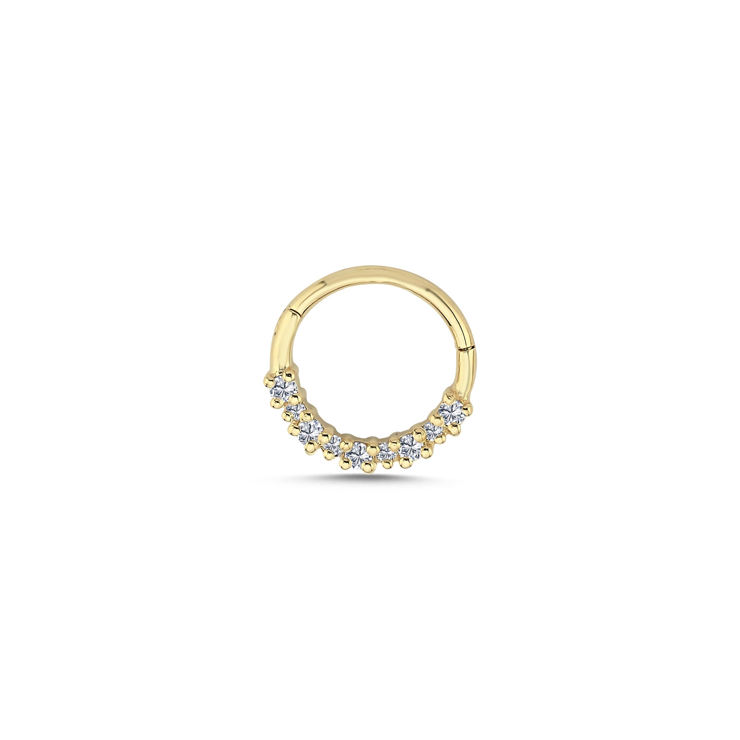 Diamond Helix Earring in Solid Gold