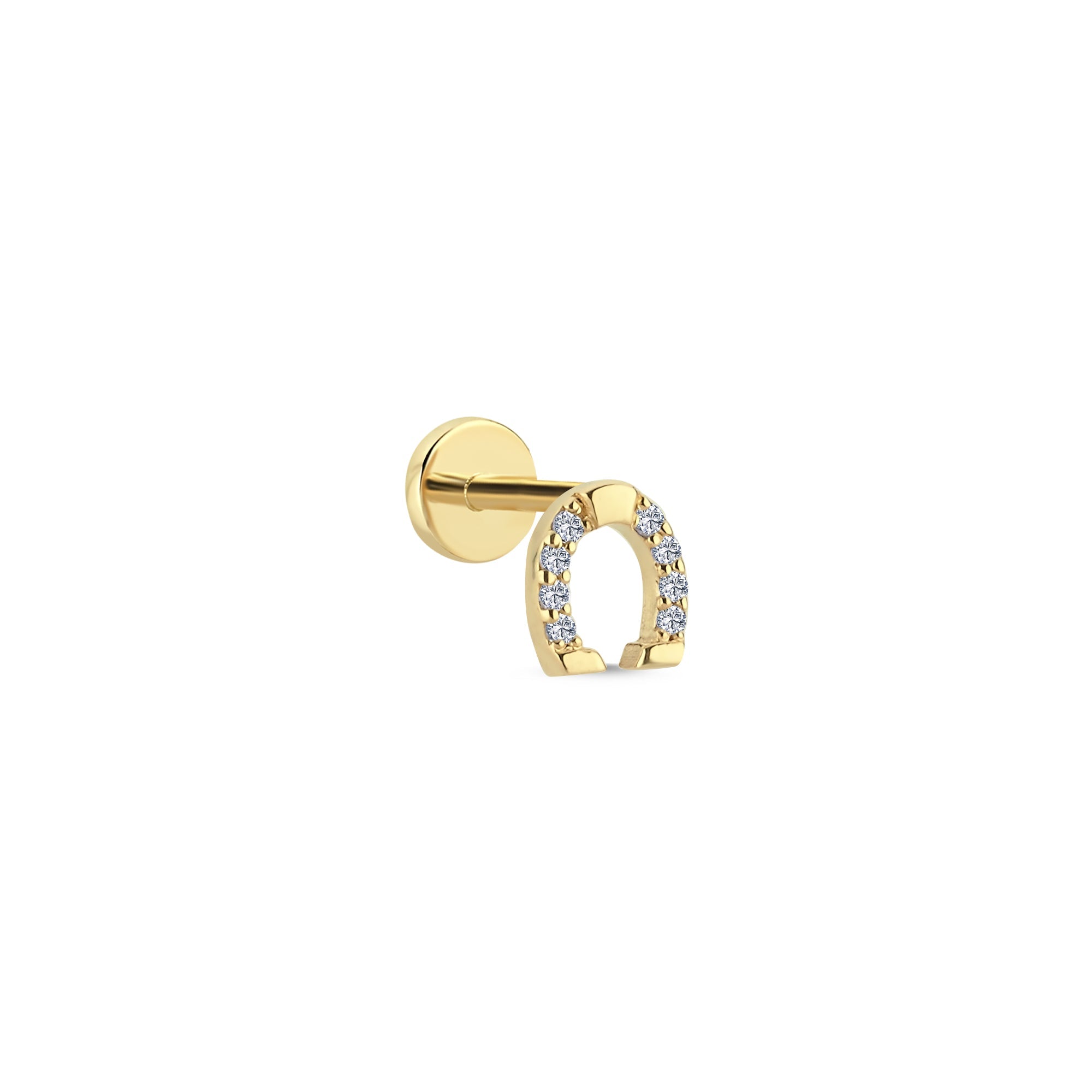 Diamond Horseshoe Tragus Earring