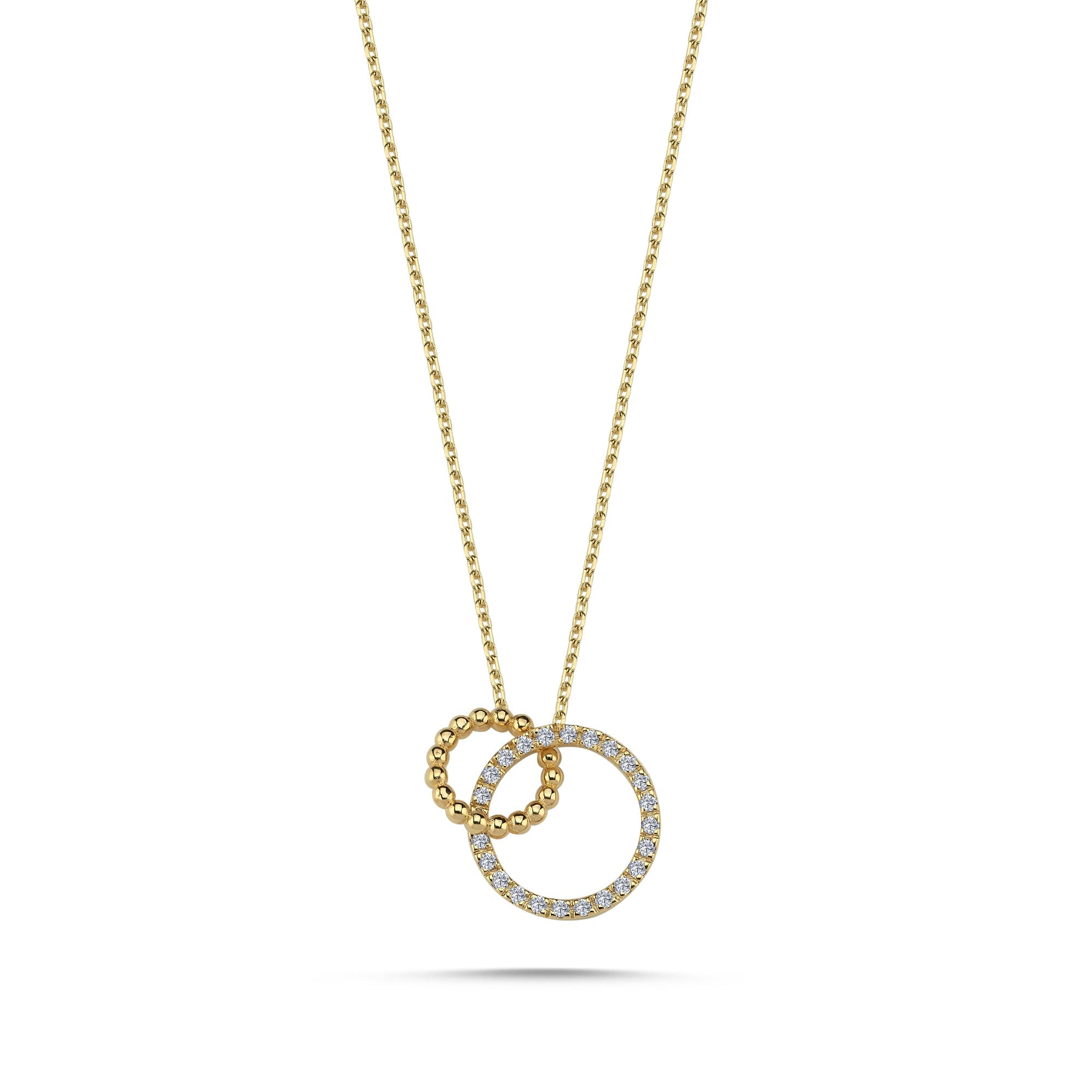 Diamond Interwined Circle Necklace