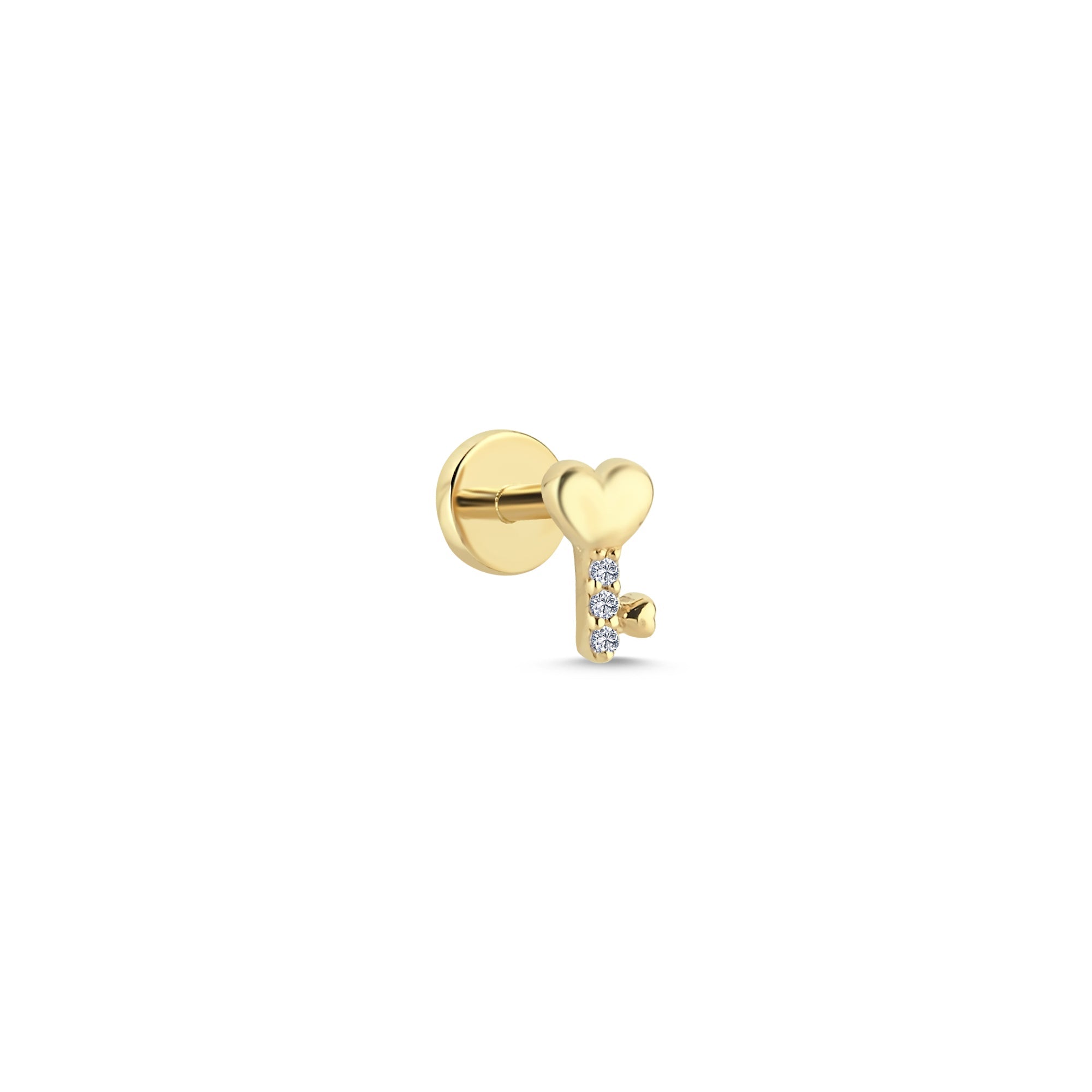 Diamond Key Tragus Earring