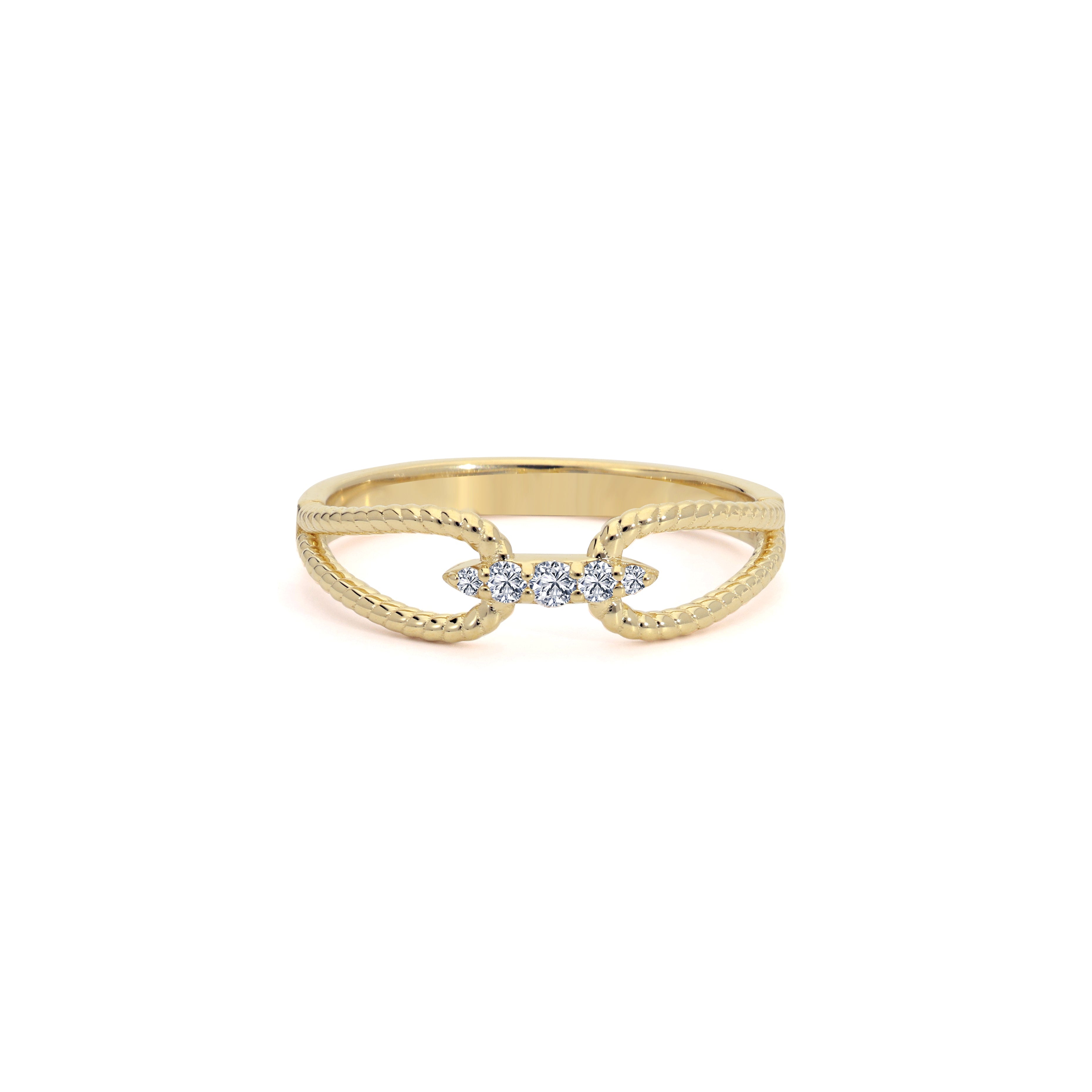 Diamond Linked Stackable Ring
