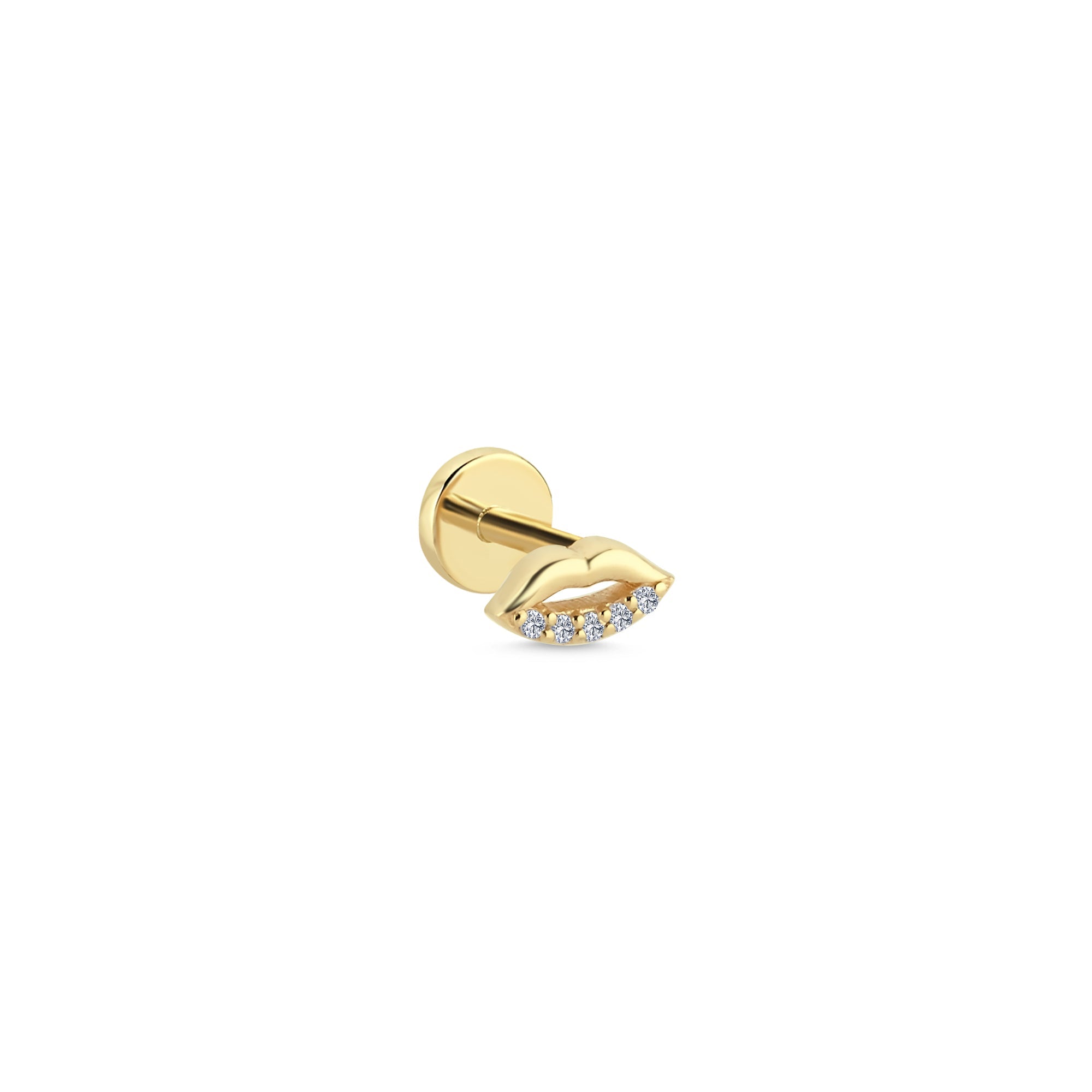 Diamond Lips Tragus Earring