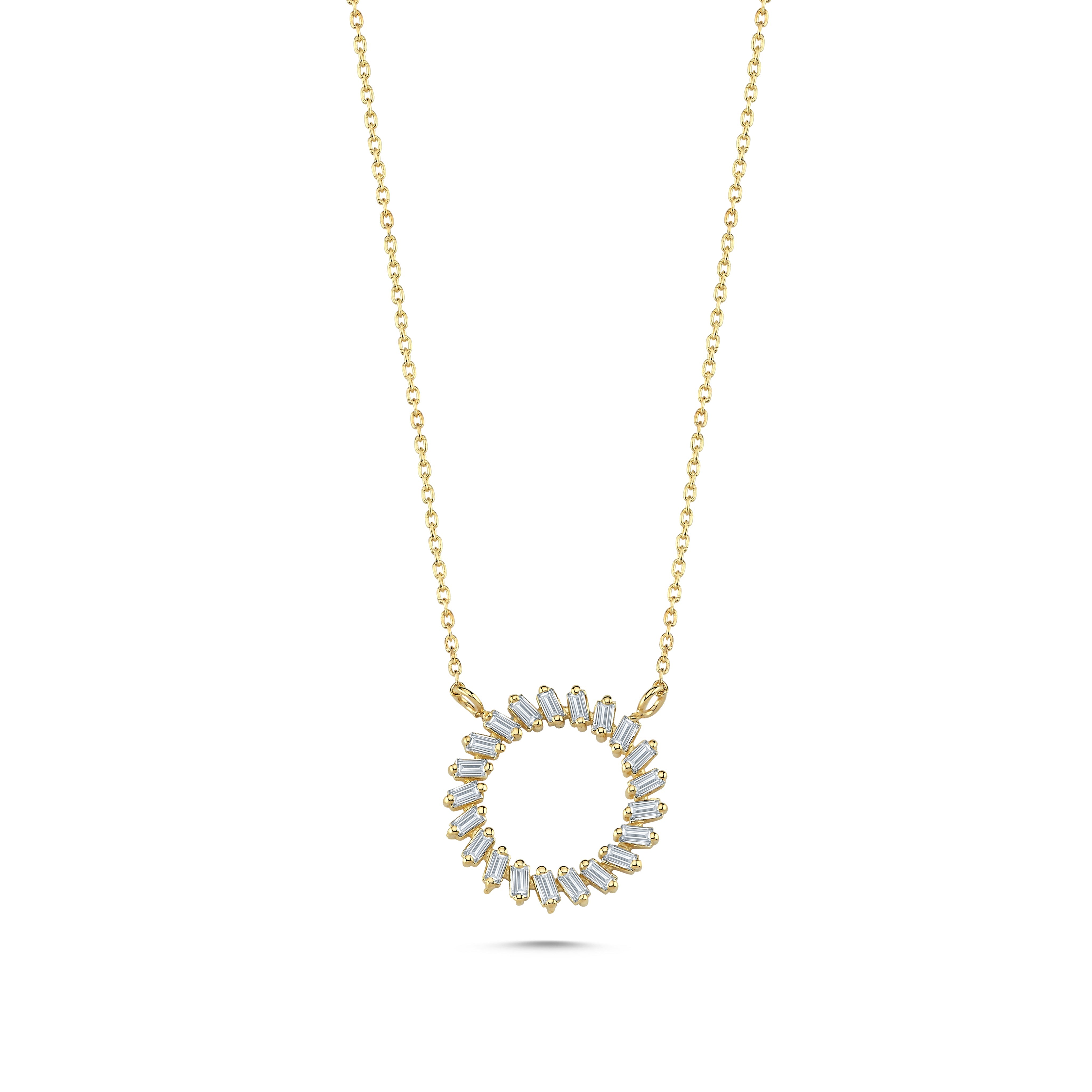 Diamond Open Circle Necklace