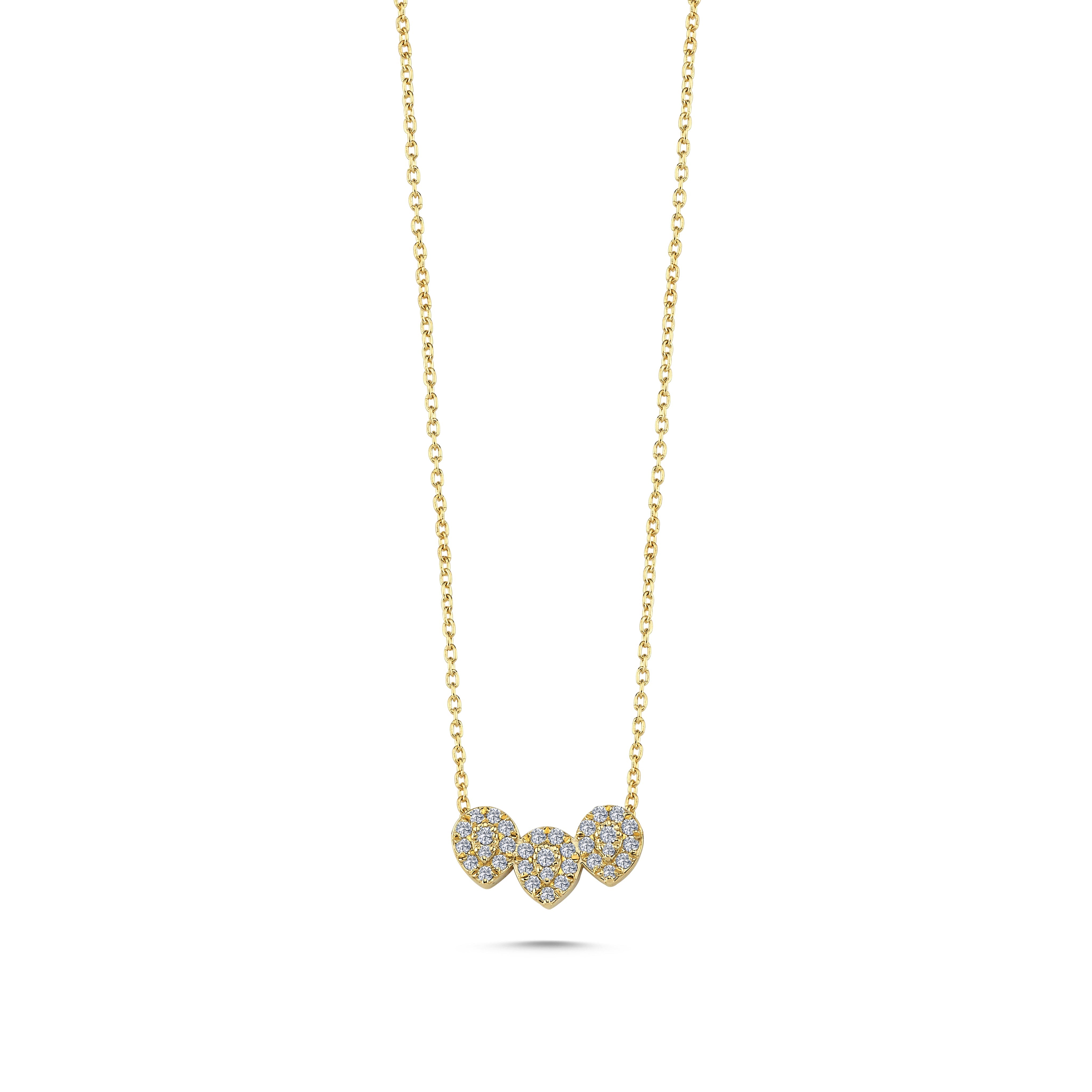 Diamond Pear Shaped Necklace in 14k