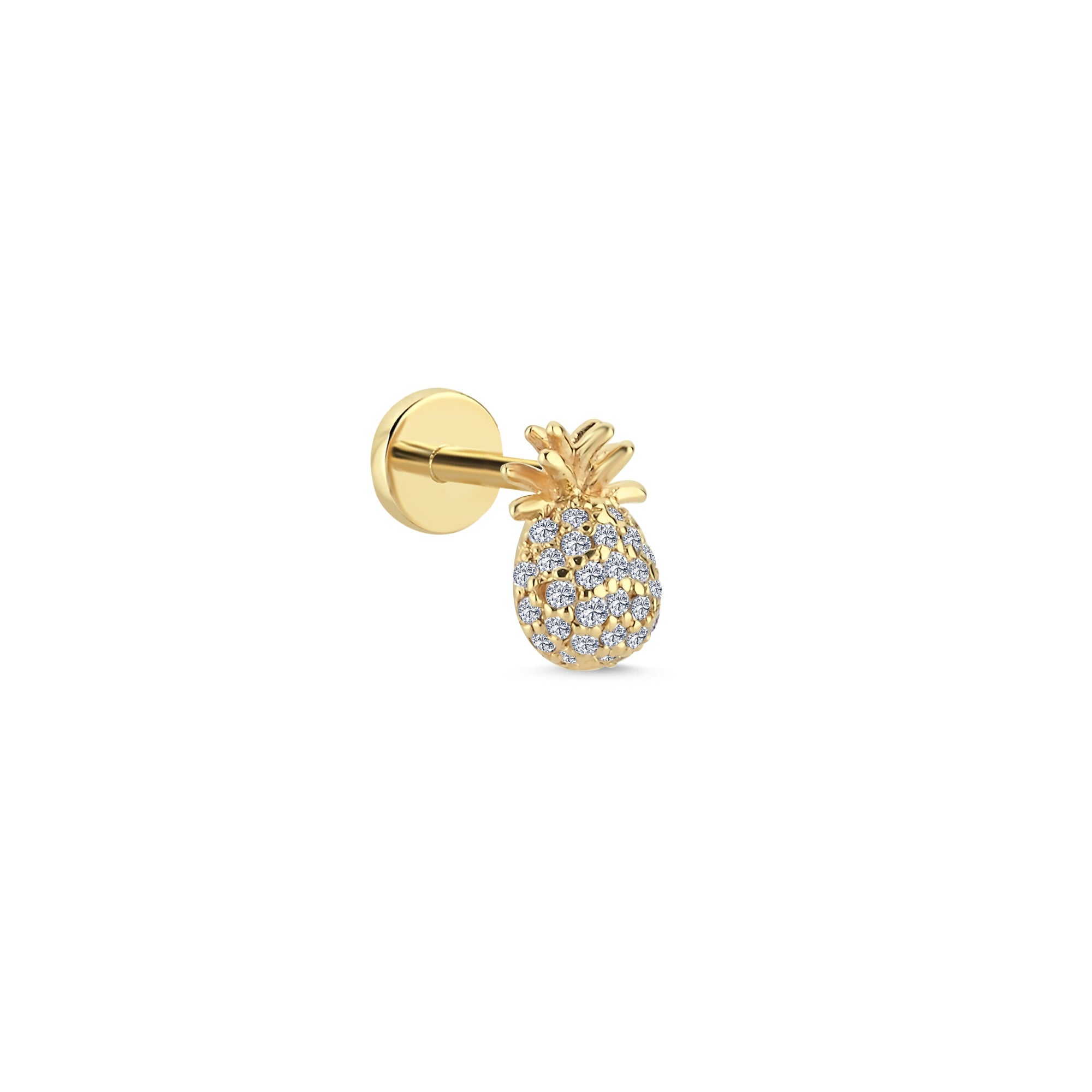 Diamond Pineapple Tragus Earring