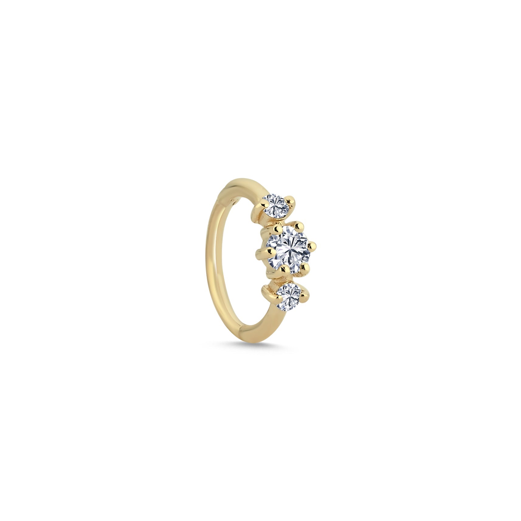 Diamond Prong Helix Earring