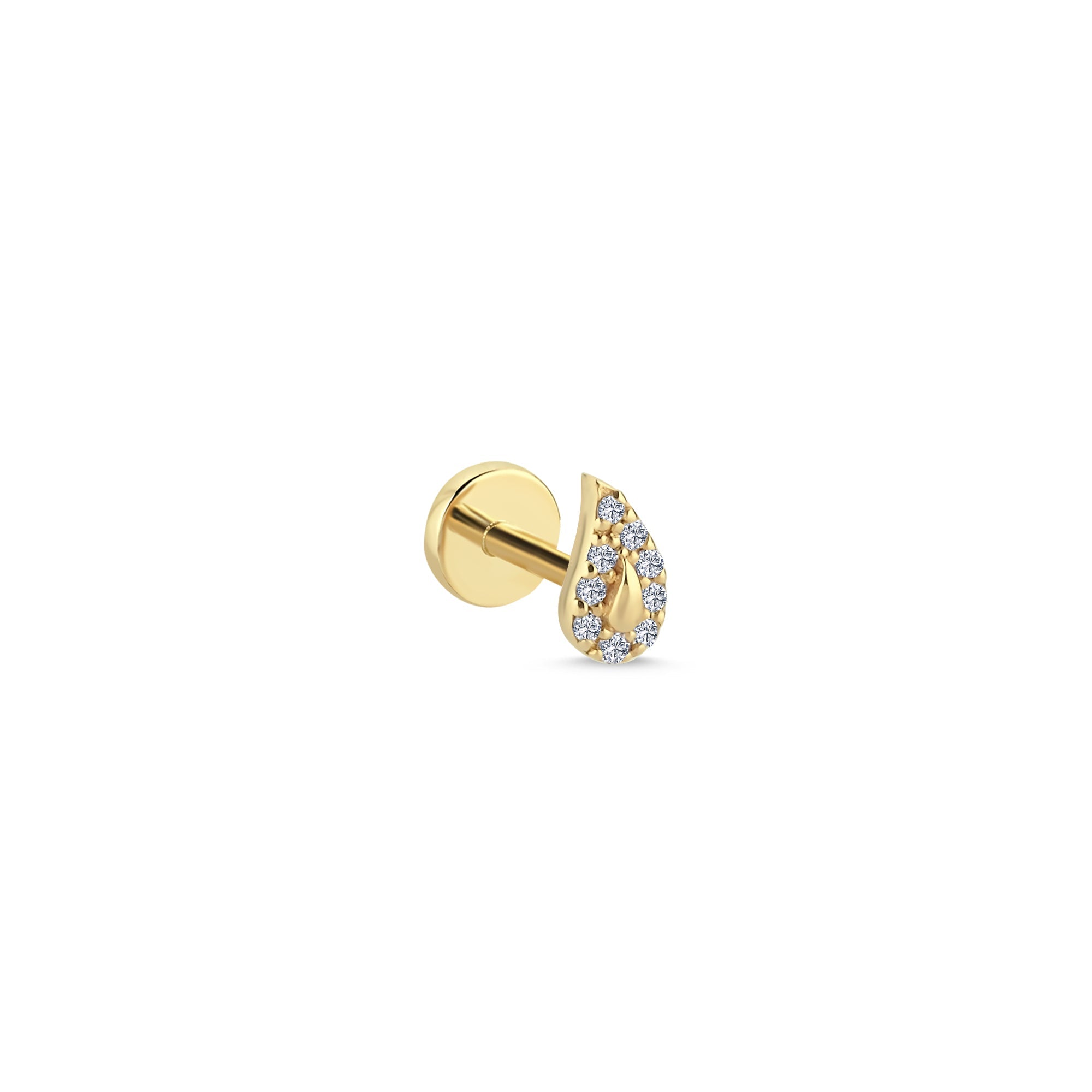 Diamond Raindrop Tragus Earring