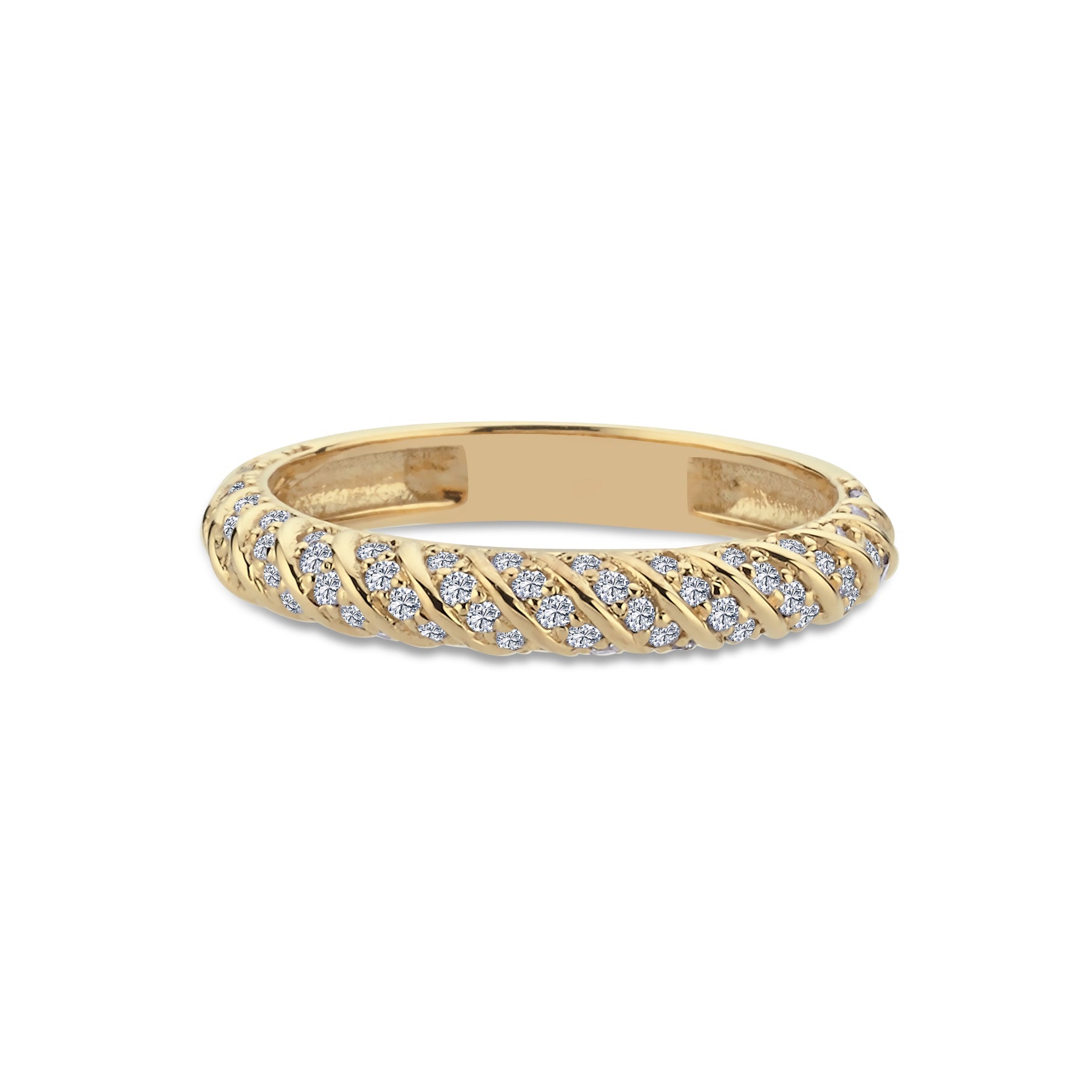 Diamond Rope Band Ring